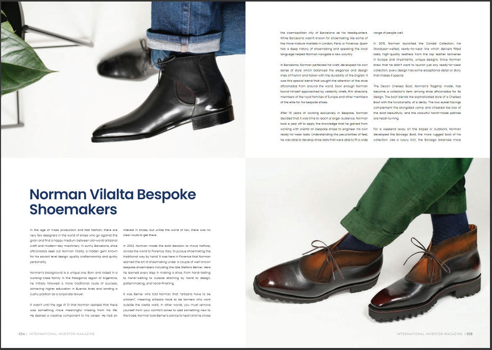 Norman Vilalta review in Investor International Magazine