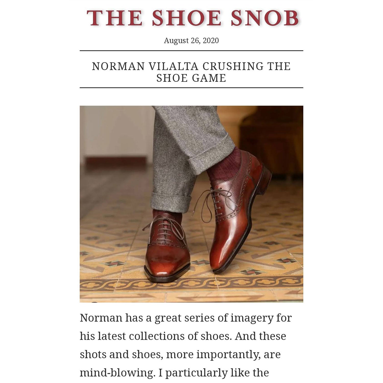 "Crushing the shoe game"