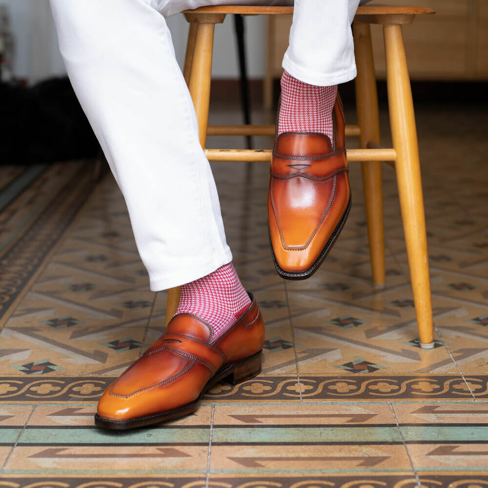 Mens store cognac loafers