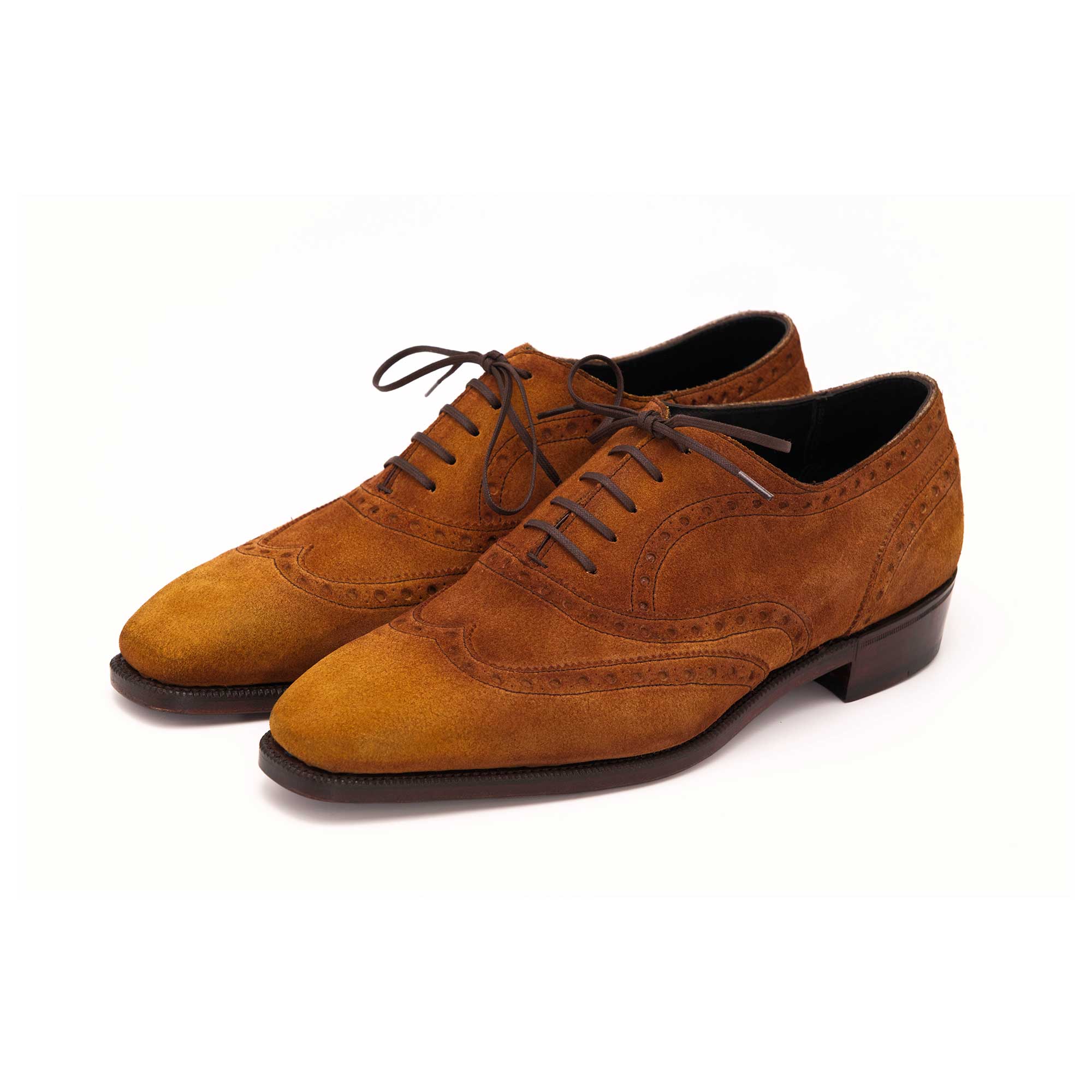 Alvaro Full Brogue Wingtip Oxford - Amber Handmade Patina