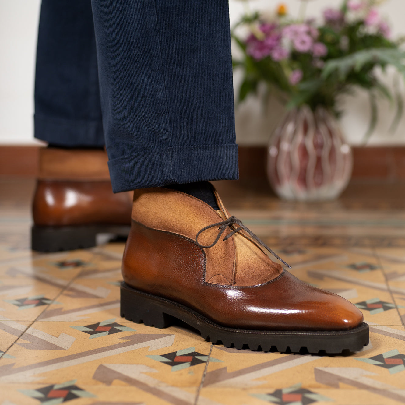 Boulevardier Chukka Boots by Norman Vilalta Bespoke Shoes Barcelona