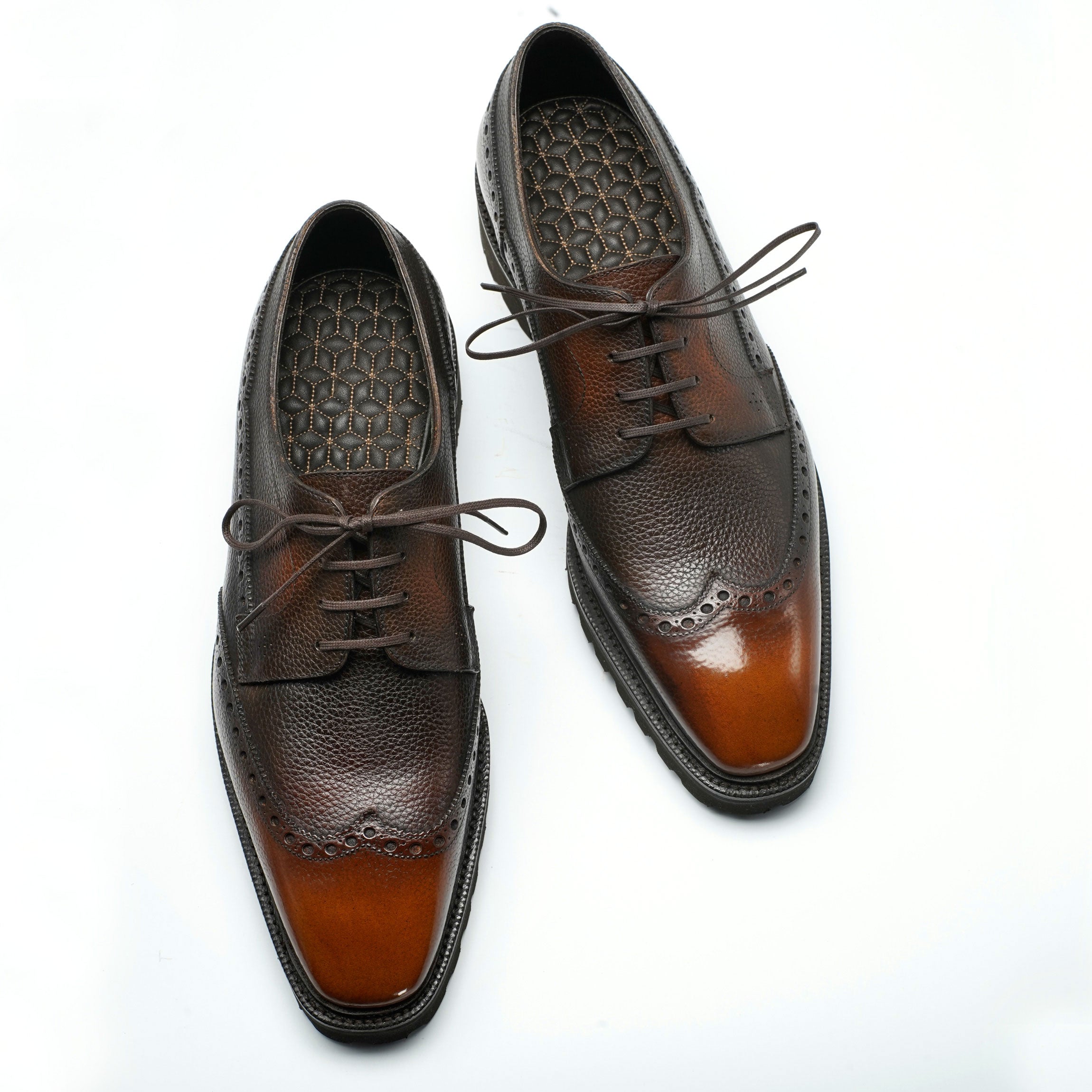 Coltrane Wingtip Derby by Norman Vilalta men's Goodyear-welted wingtip derby shoes in Barcelona, Spain