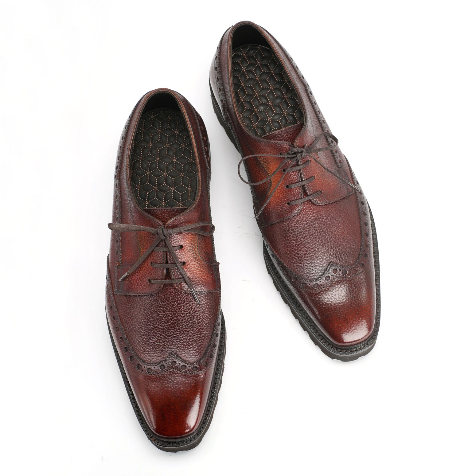Coltrane Wingtip Balmoral Derby - Marron Mediterraneo
