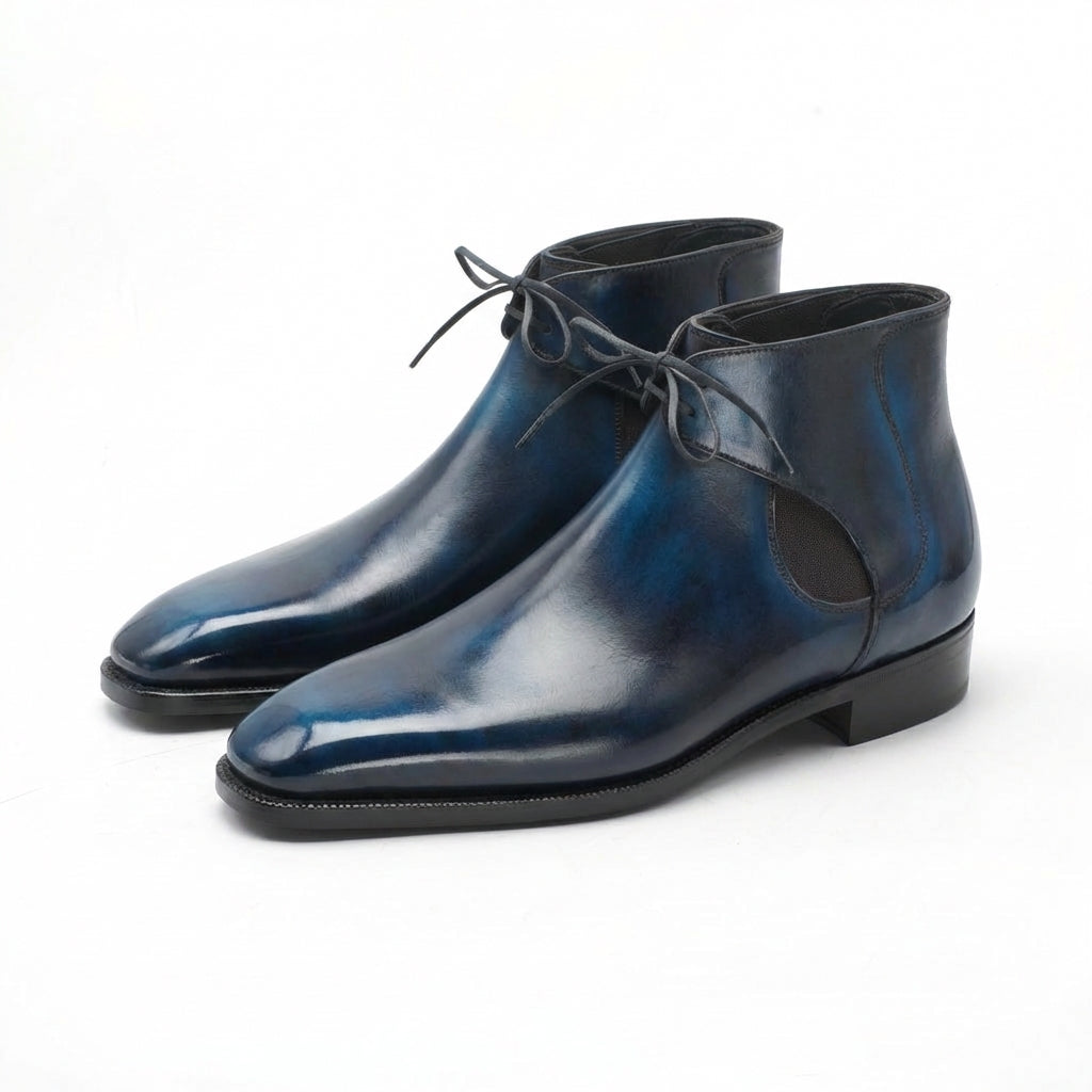 Decon Chelsea Boot - Blue Handmade Patina
