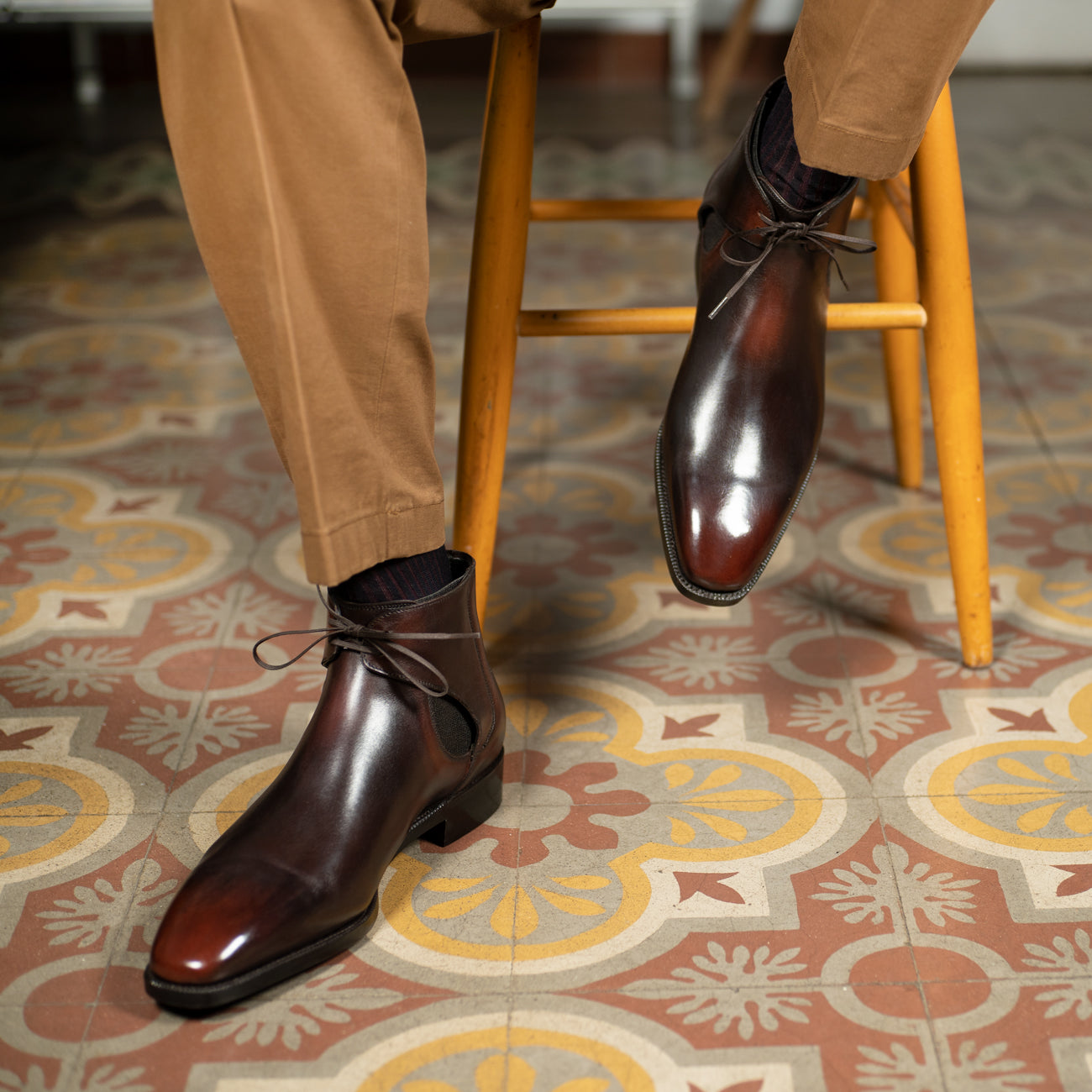 Men's Leather Decon Chelsea Boots Norman Vilalta, Bespoke Shoemakers