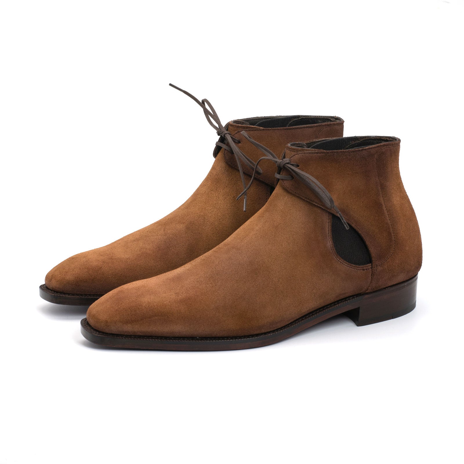 Decon Chelsea Boots in Camel Suede by Norman Vilalta Bespoke Shoes of Barcelona