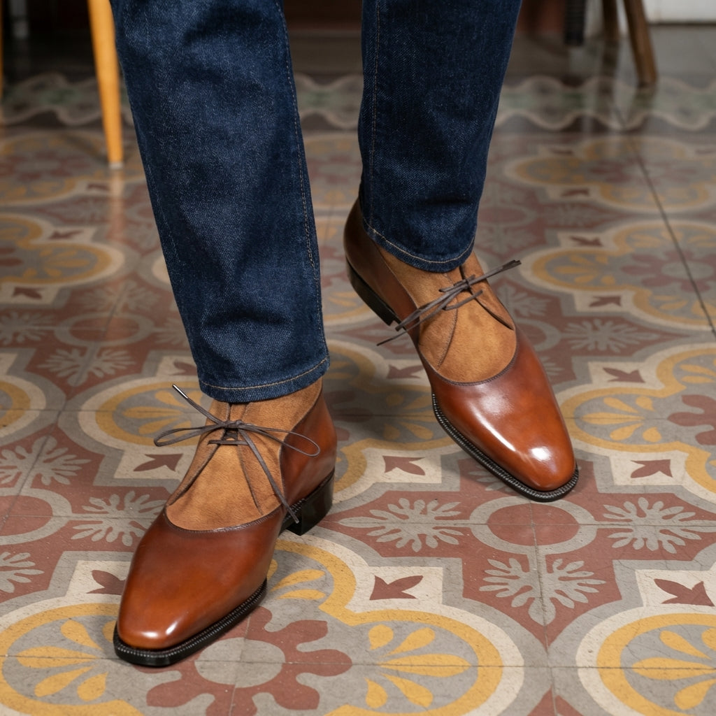 Decon Chukka Boot - Cognac Handmade Patina