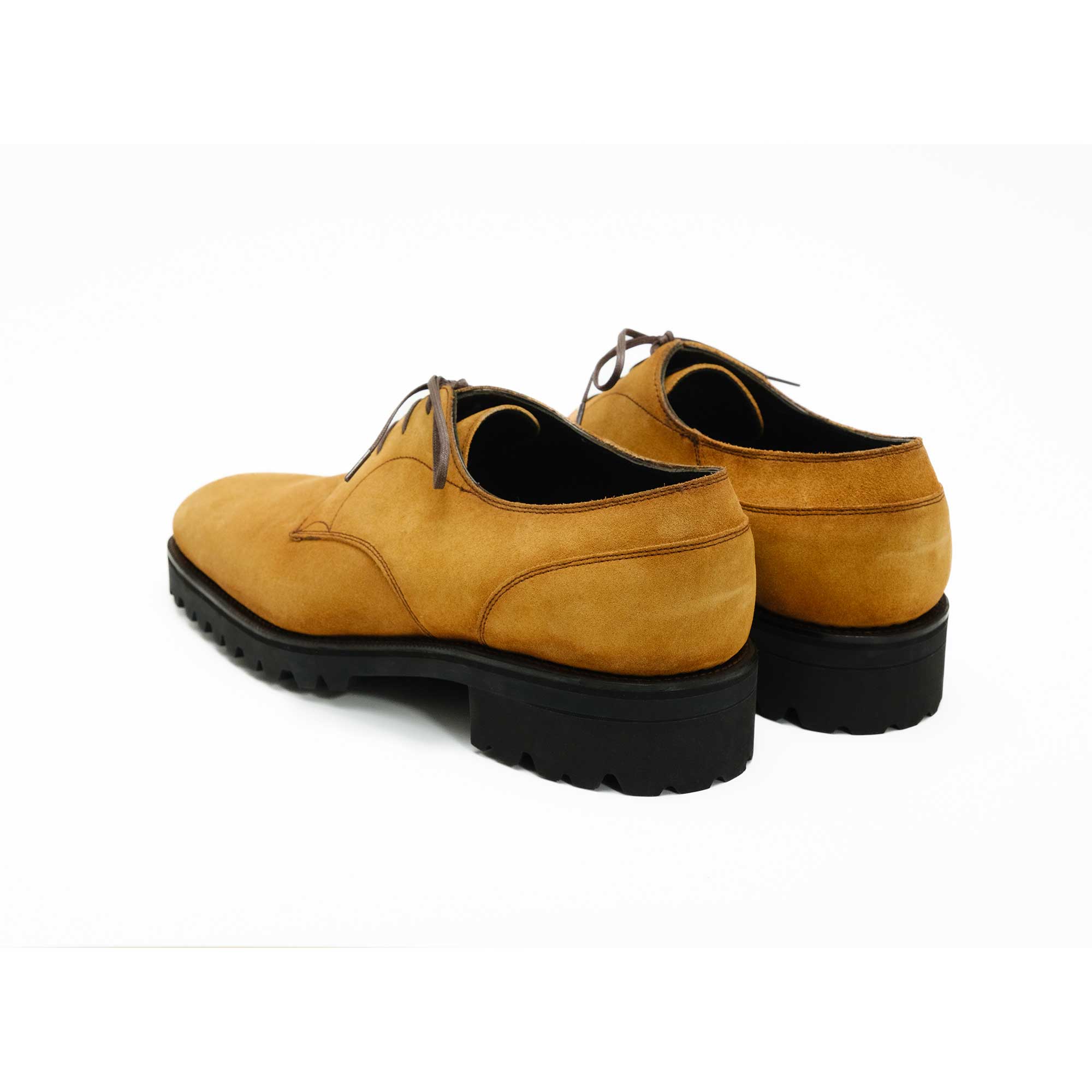 德比简约鞋 - 琥珀色绒面革