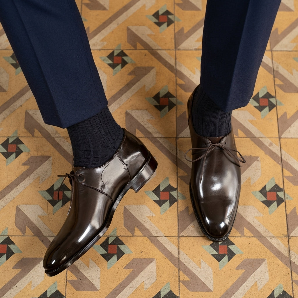 Eduardo Derby in Coffee Brown by Norman Vilalta Bespoke Shoes Barcelona