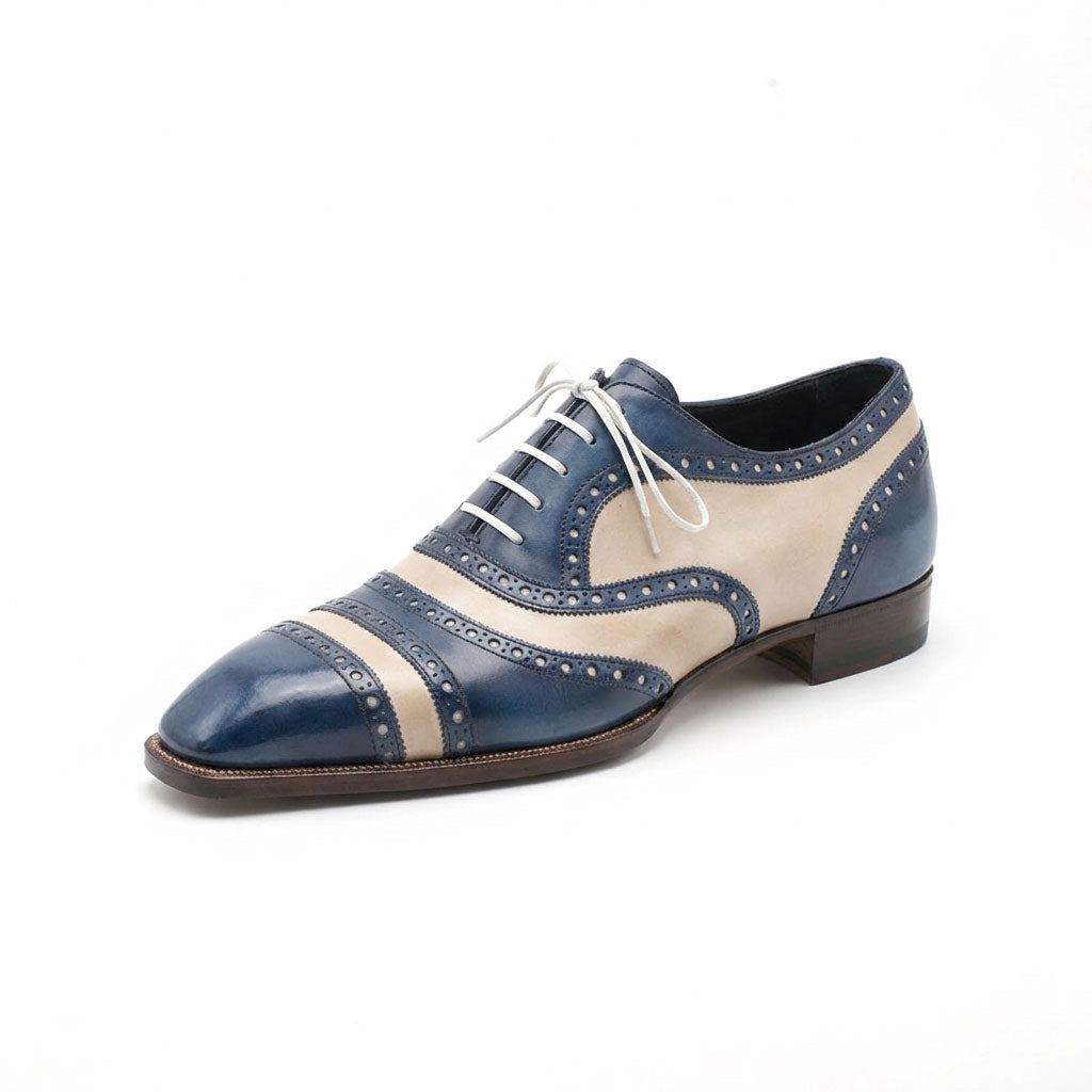 Handmade Full Brogue Spectator Oxford | Norman Vilalta Handmade Shoes
