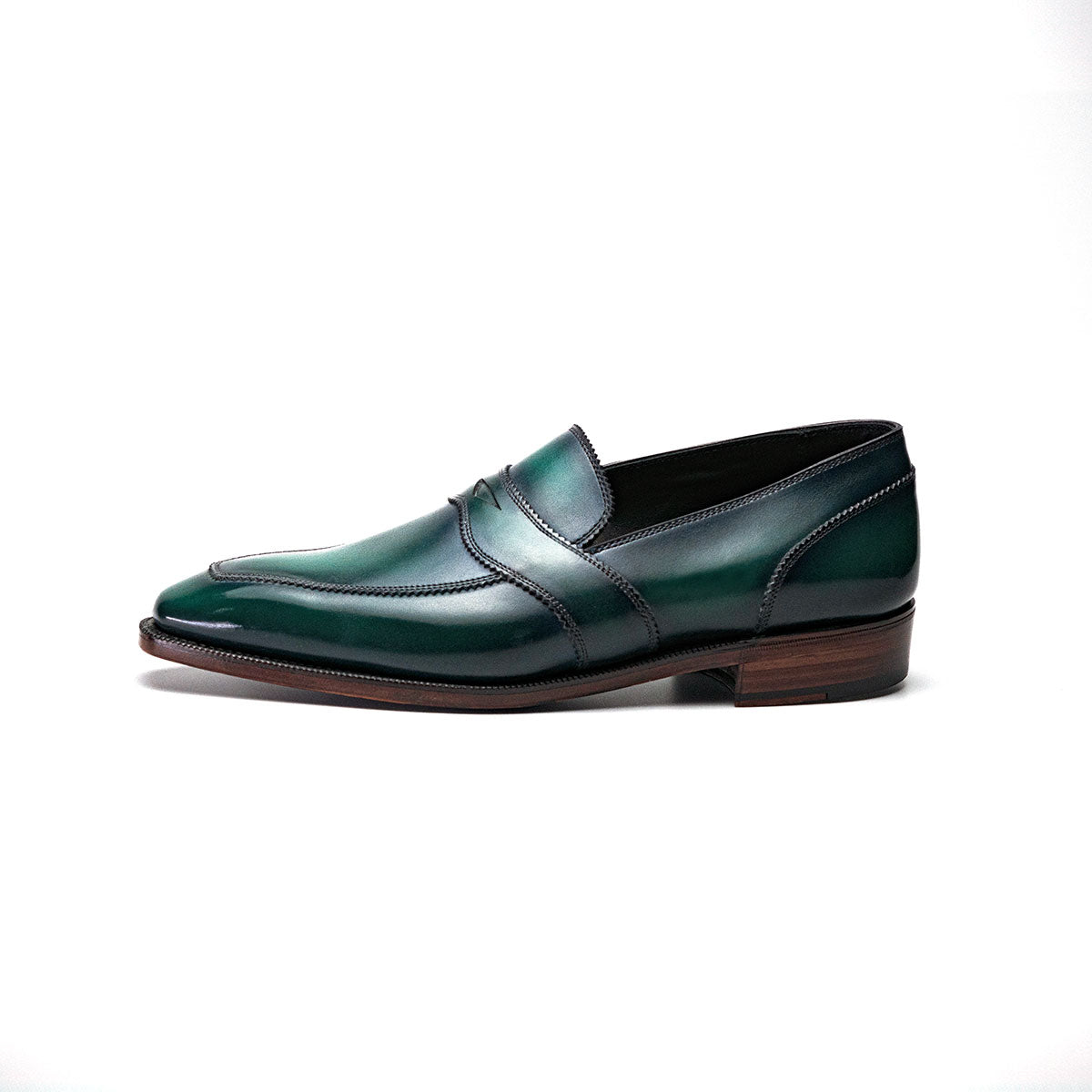 James Loafer - Emerald Handmade Patina