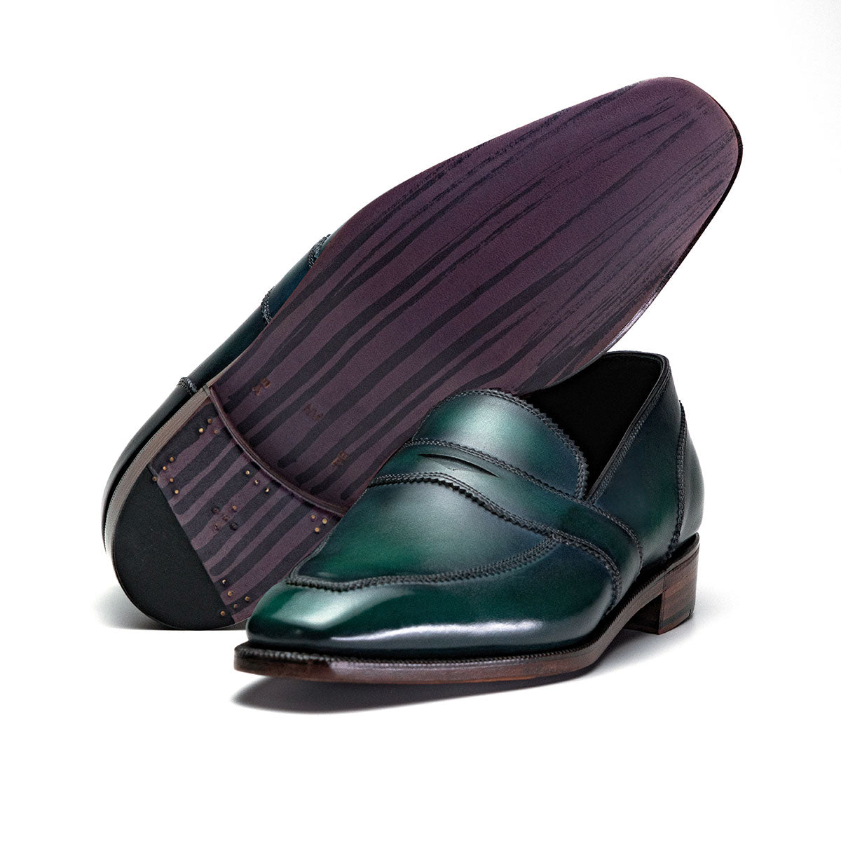 James Loafer - Emerald Handmade Patina