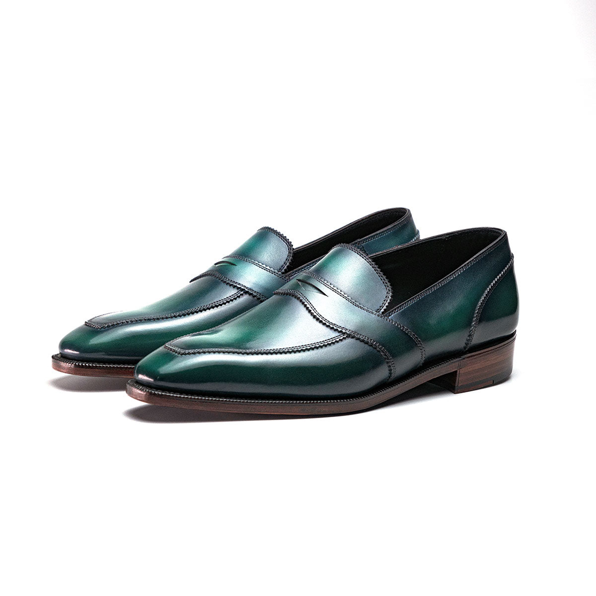 emerald green dress shoes men Emerald Green Loafers | Amali Enzo main image 1