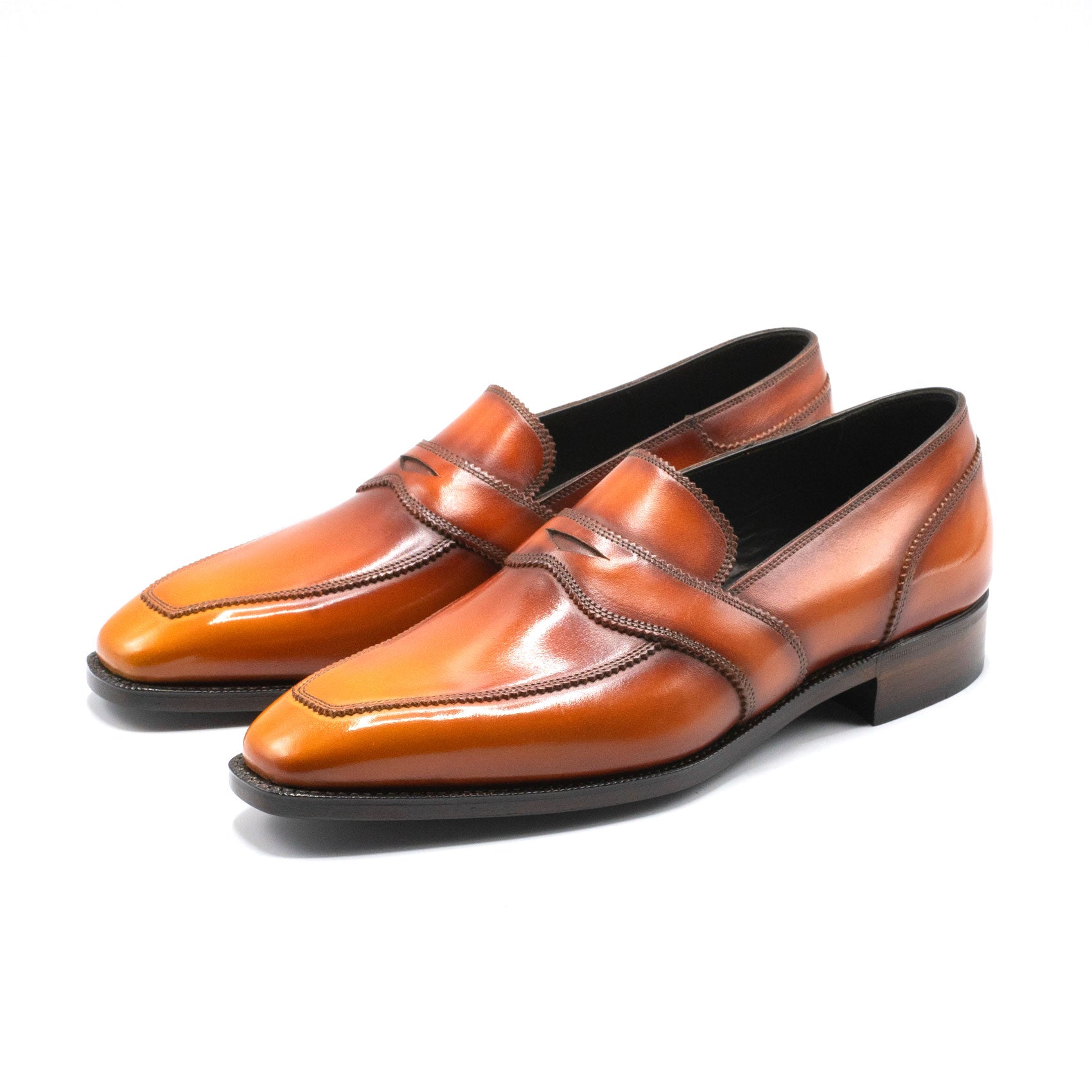 James Penny Loafer in handmade Levante patina by Norman Vilalta Bespoke Shoes Barcelona, Spain.