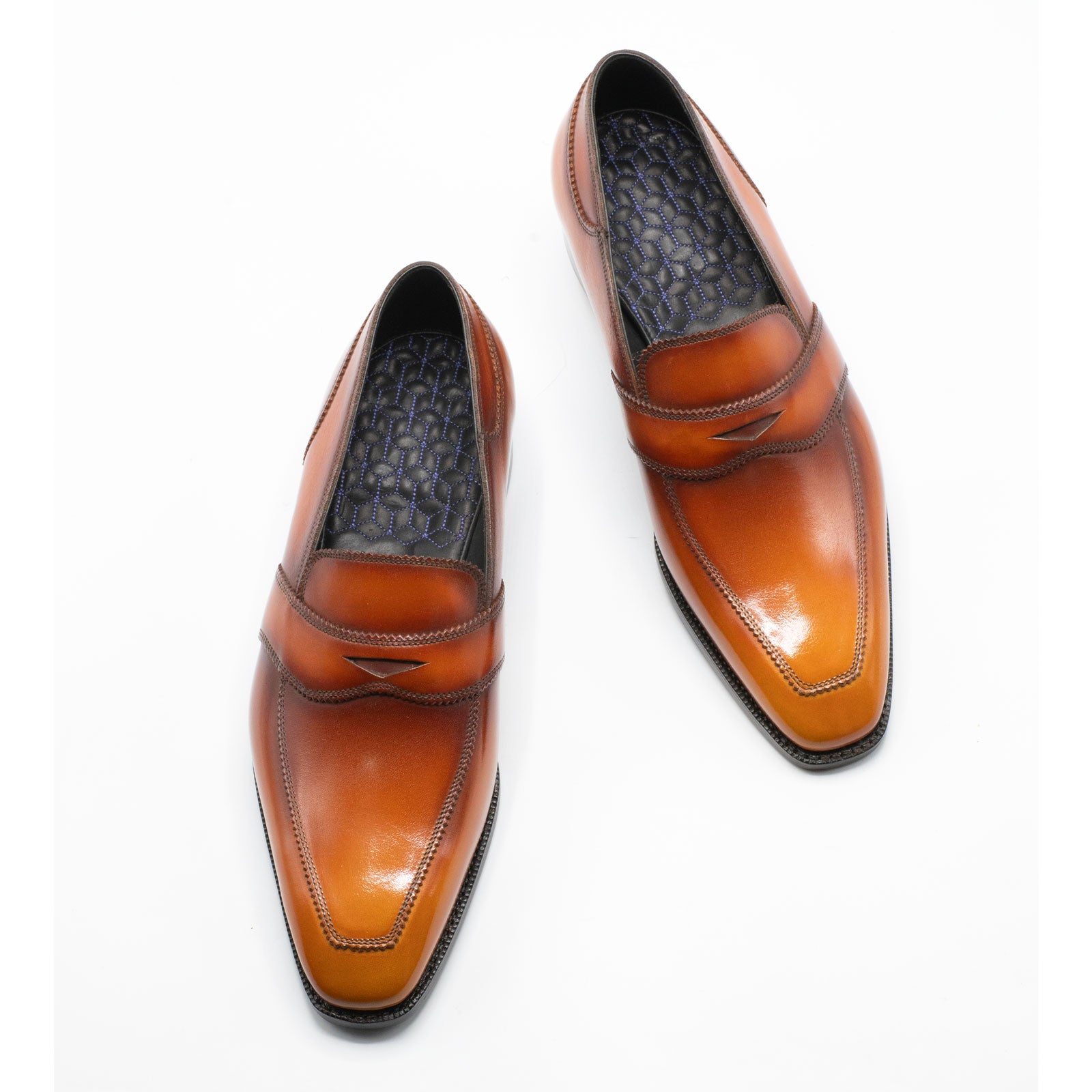 James Penny Loafer in handmade Levante patina by Norman Vilalta Bespoke Shoes Barcelona, Spain.