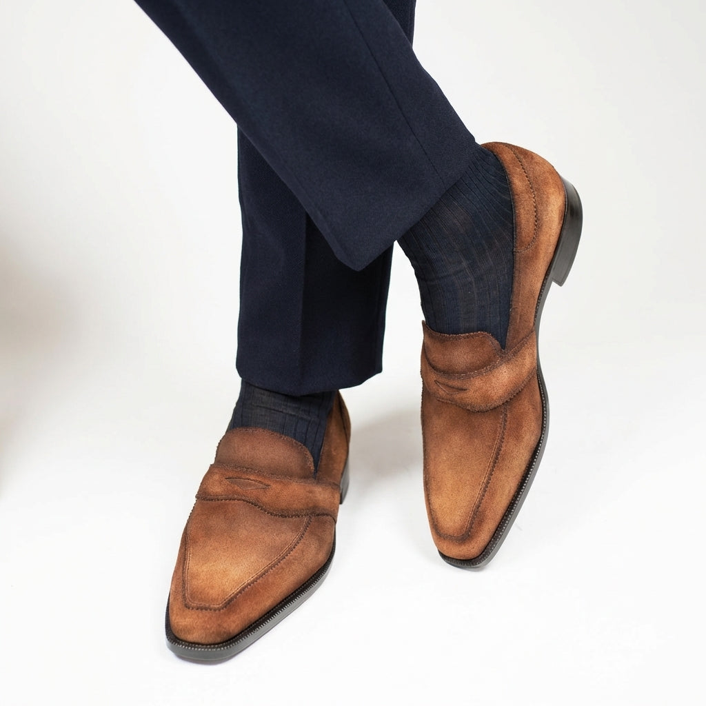 James Loafer Gunmetal Patina | Norman Vilalta Men's Loafers Barcelona