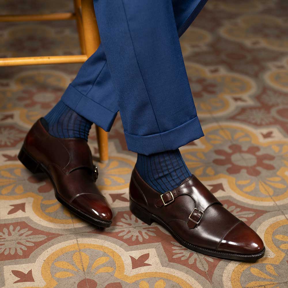 Joseph Double Monk Mahogany by Norman Vilalta Monk Strap Shoes in Barcelona, Spain