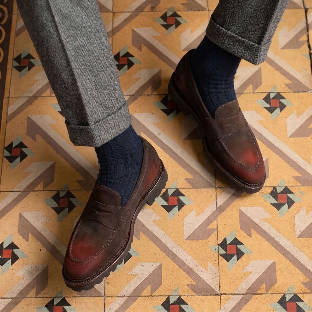 Lorenzo Penny Loafer - Smoke Mahogany