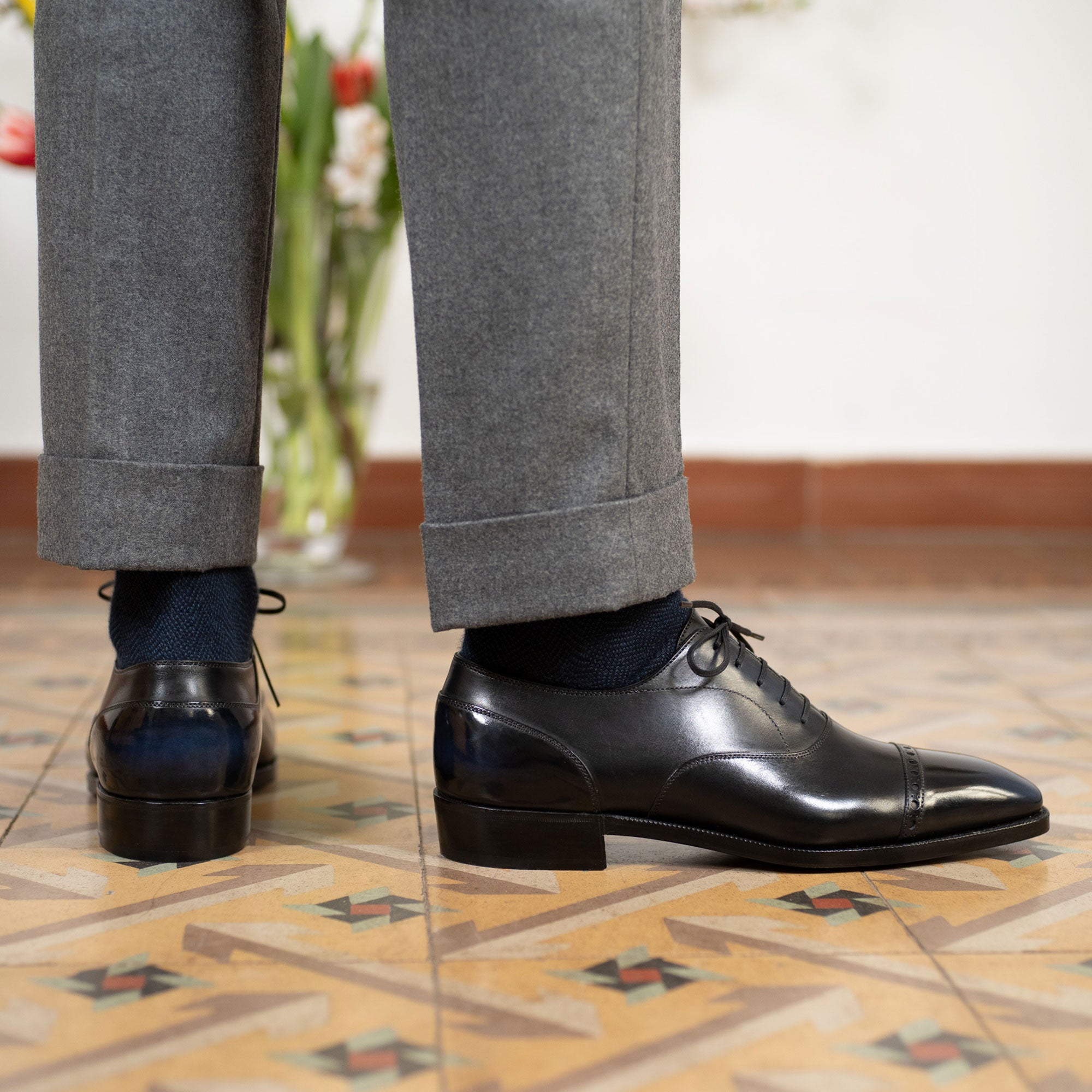 Mario Cap Toe Oxford Shoe in Orion Patina by Norman Vilalta Men's Goodyear-welted Shoes in Barcelona, Spain