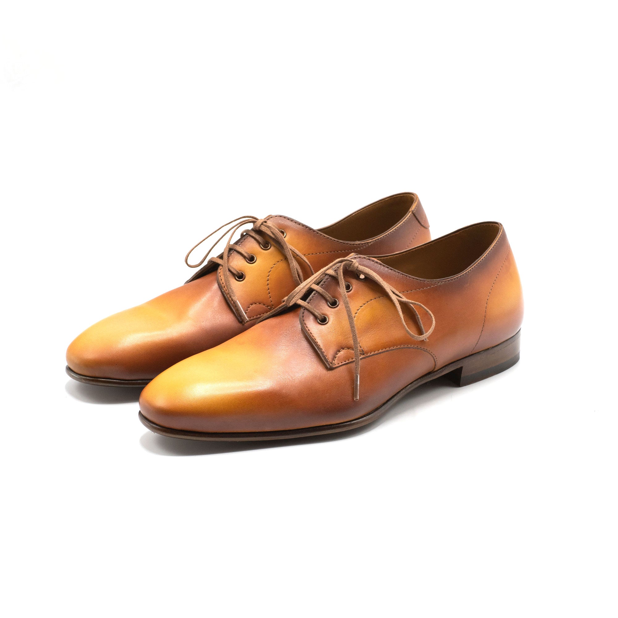 Pablo Derby gold patina by Norman Vilalta Bespoke Shoes in Barcelona