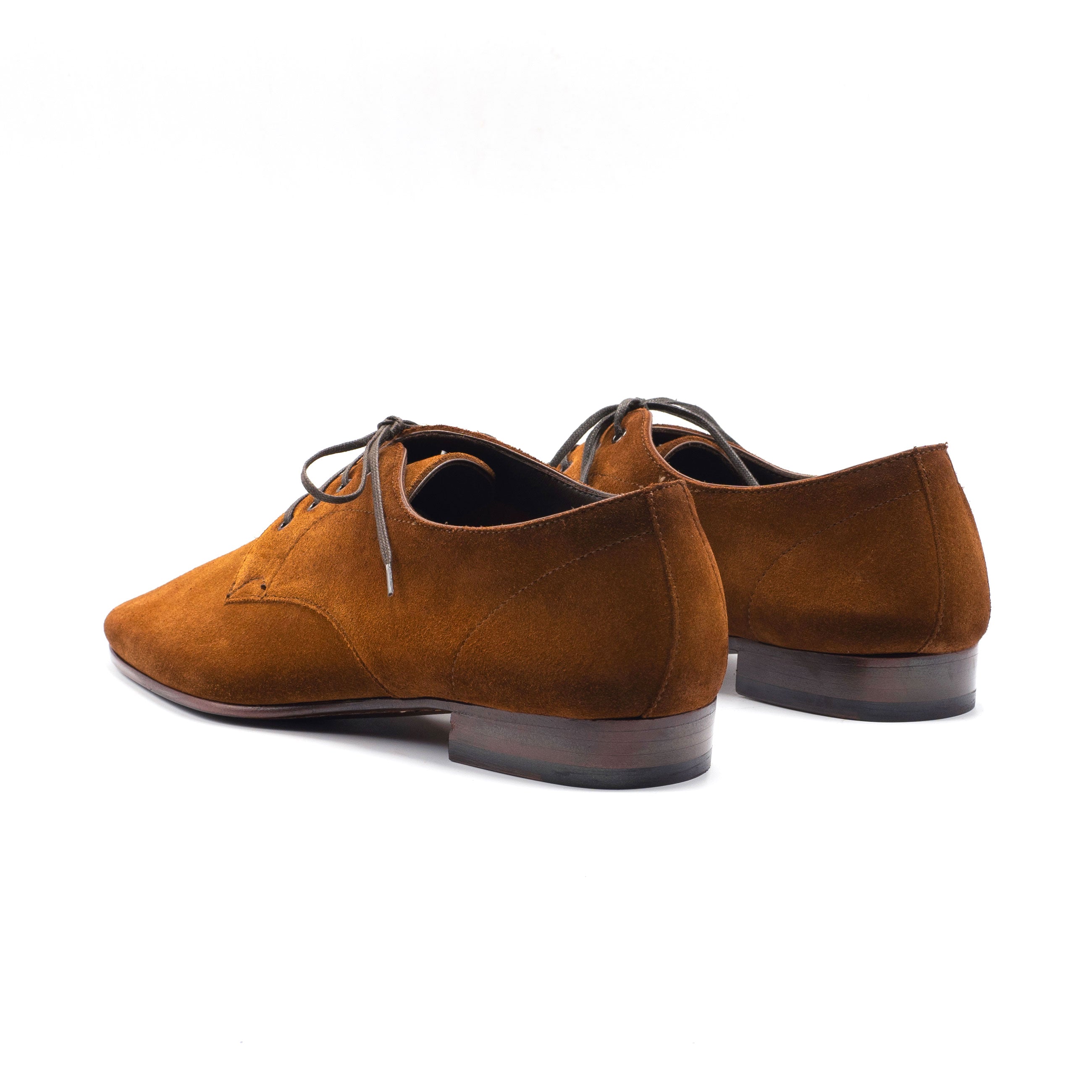 Pablo Derby in brown suede by Norman Vilalta Bespoke Shoemakers