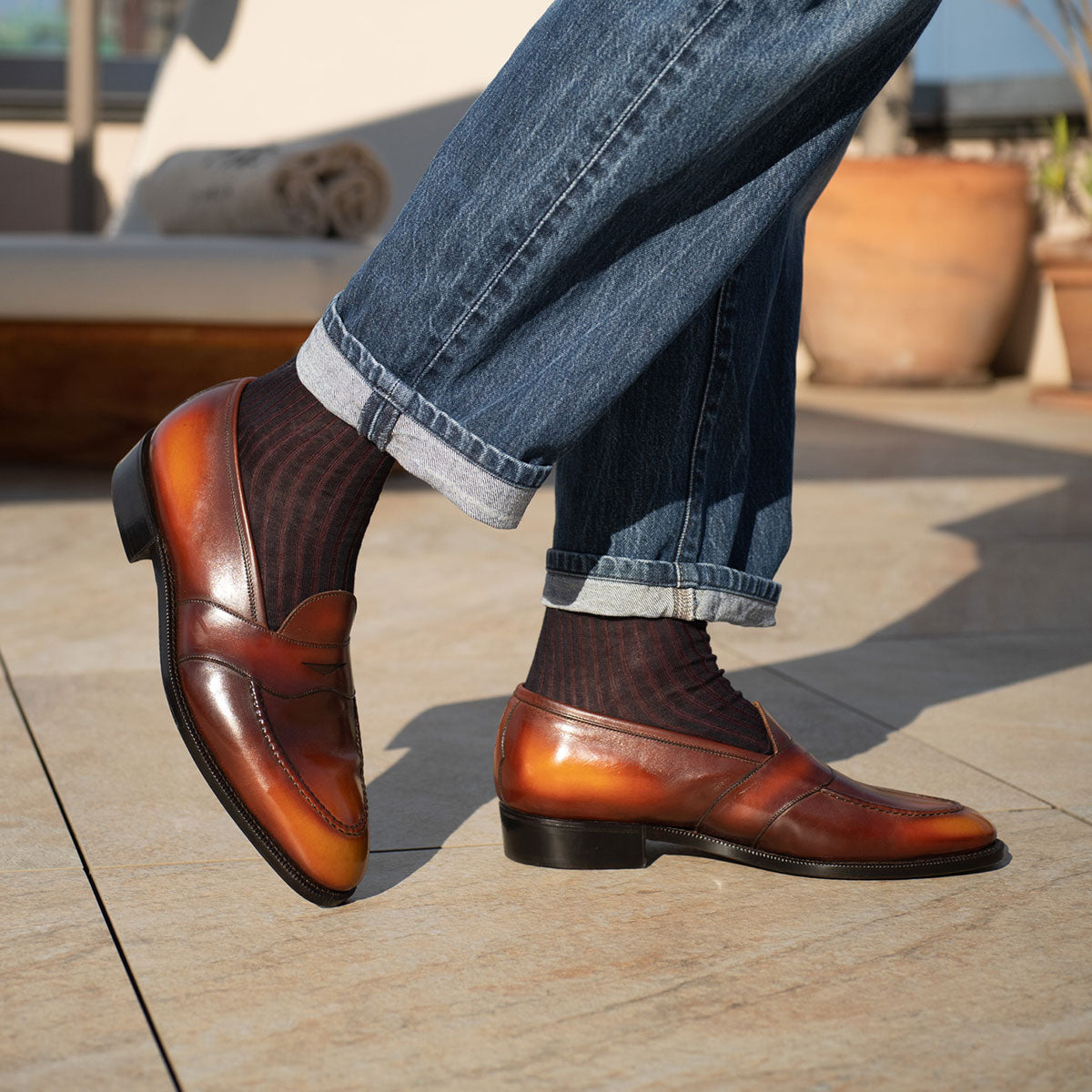 Piet Penny Loafer - Brown & Cognac