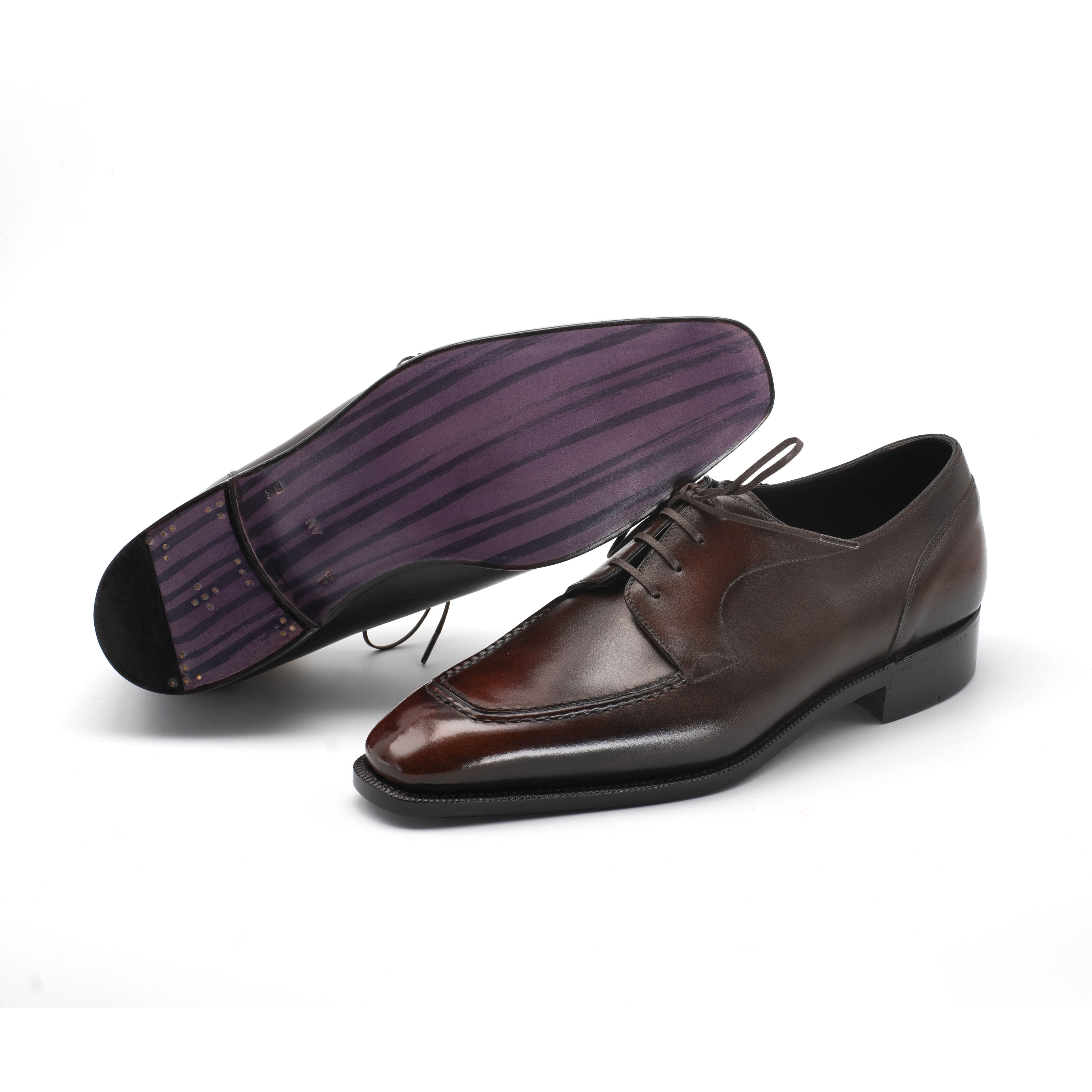 Tete Moc Toe Derby - Espresso Handmade Patina