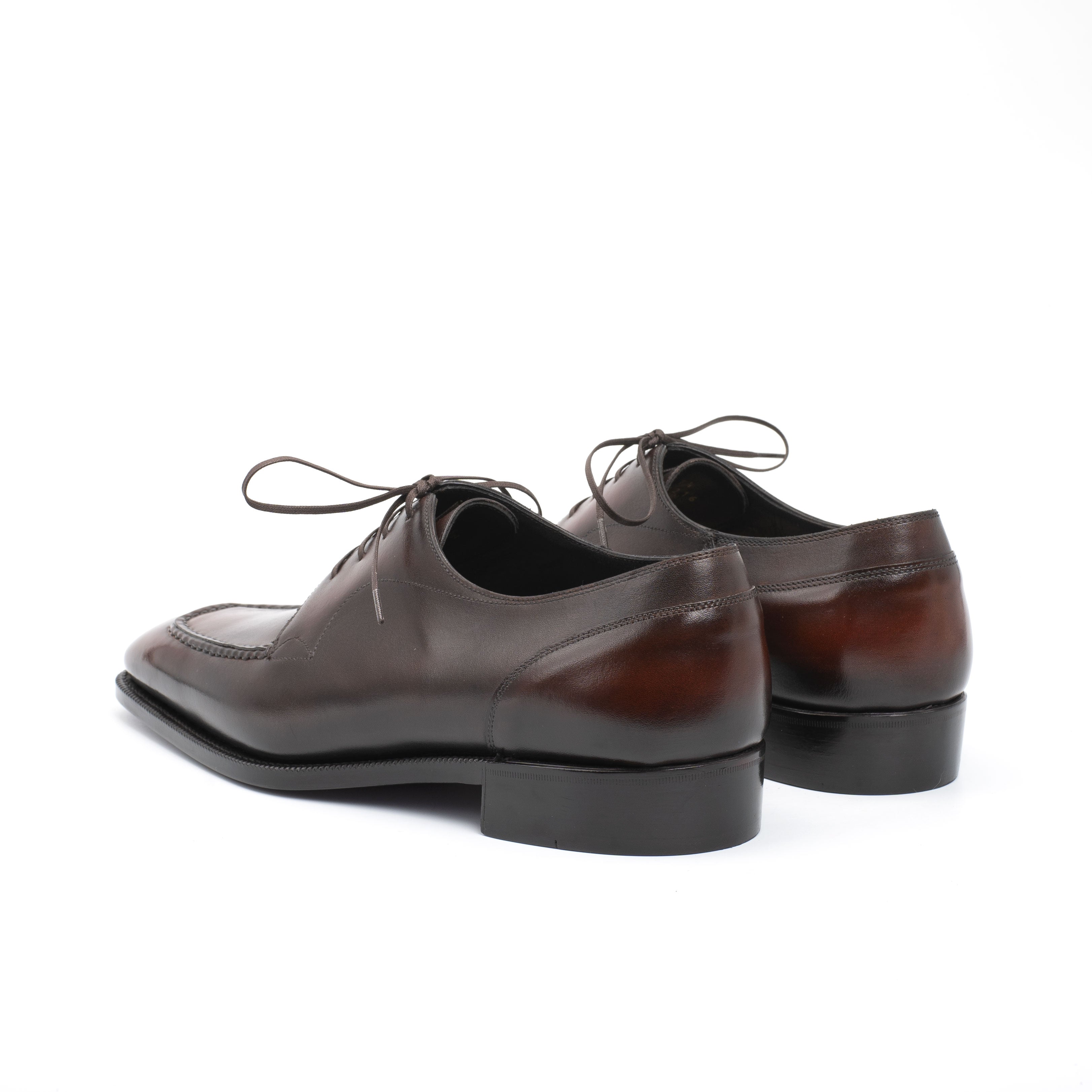 Tete Moc Toe Derby - Espresso Handmade Patina