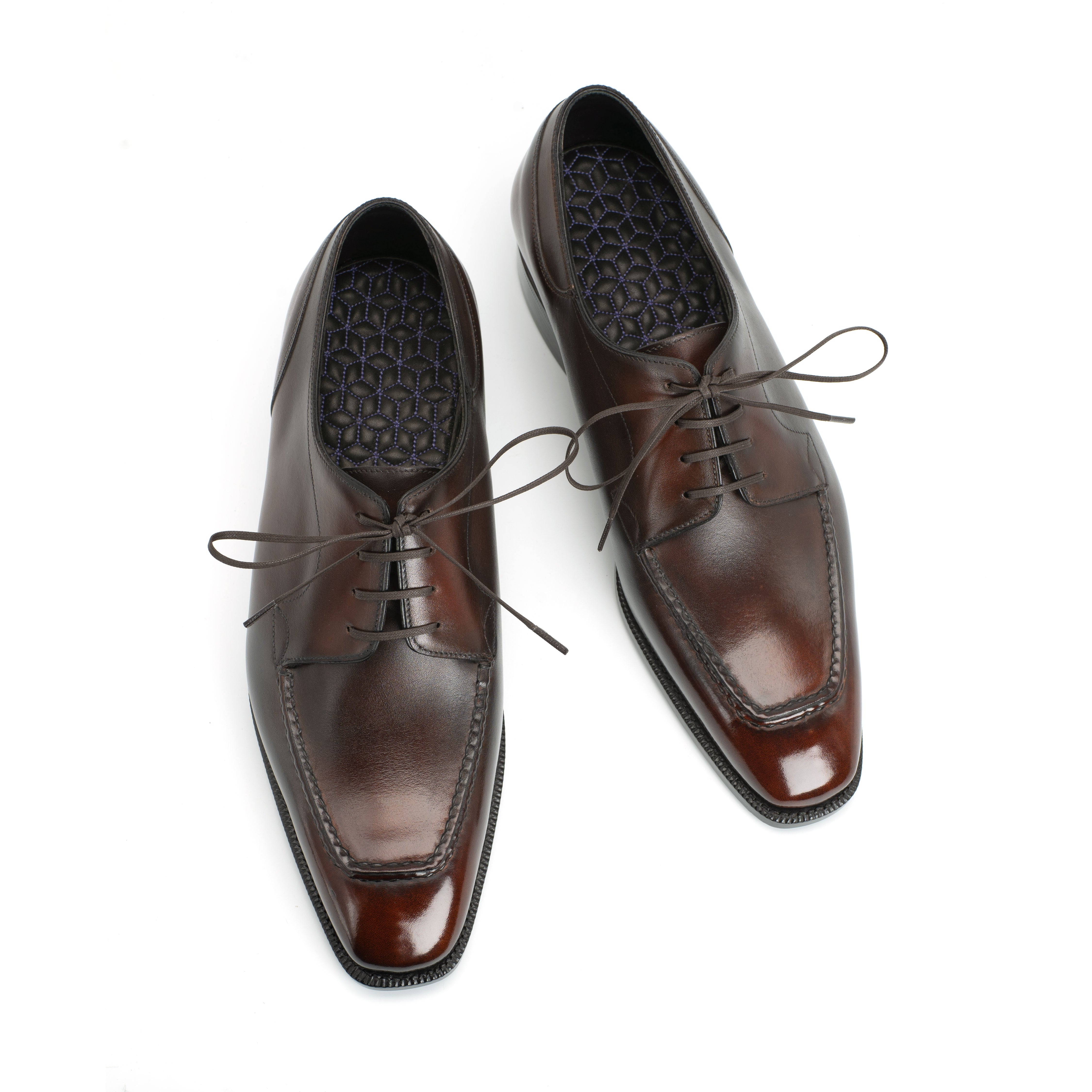 Tete Moc Toe Derby - Espresso Handmade Patina