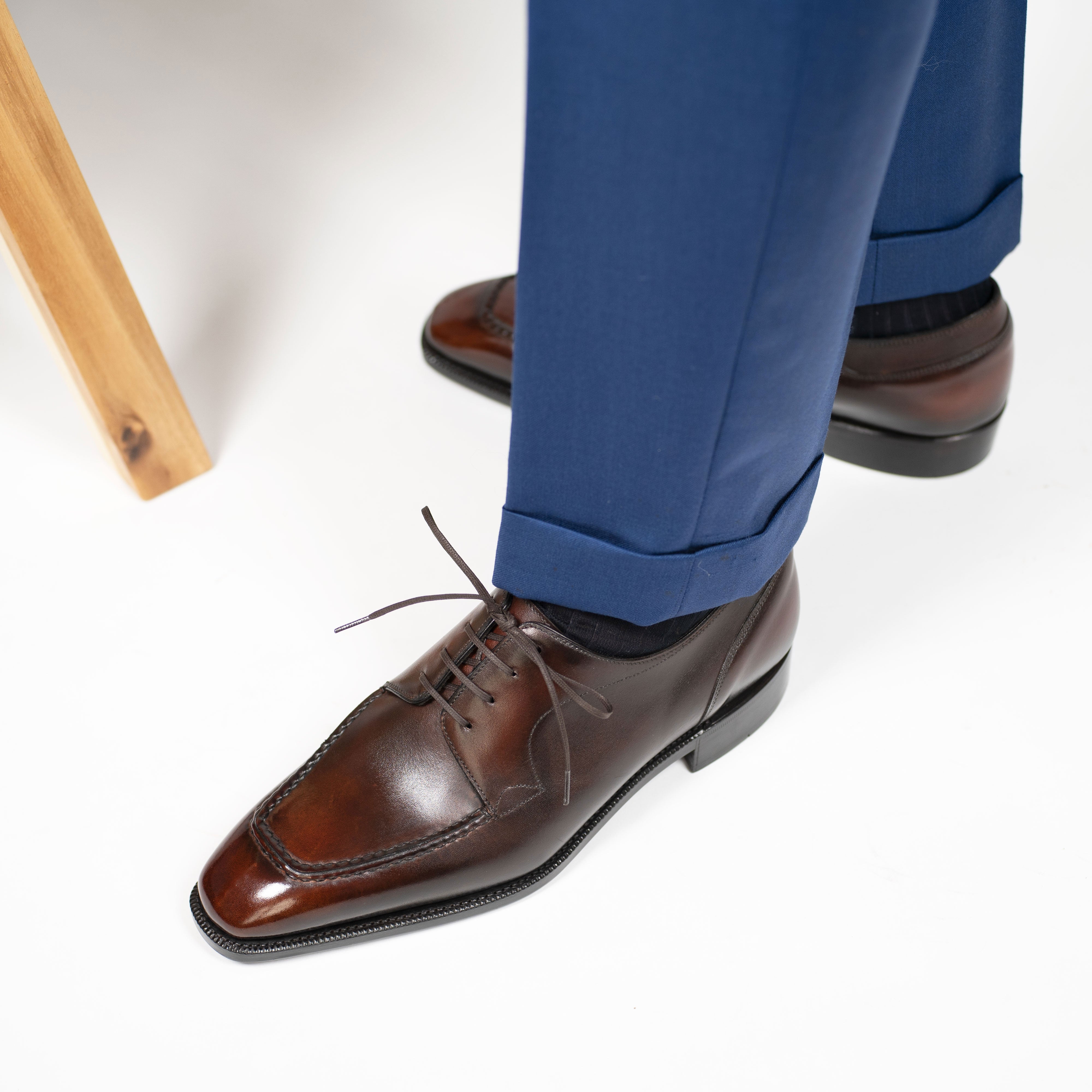 Tete Moc Toe Derby - Espresso Handmade Patina