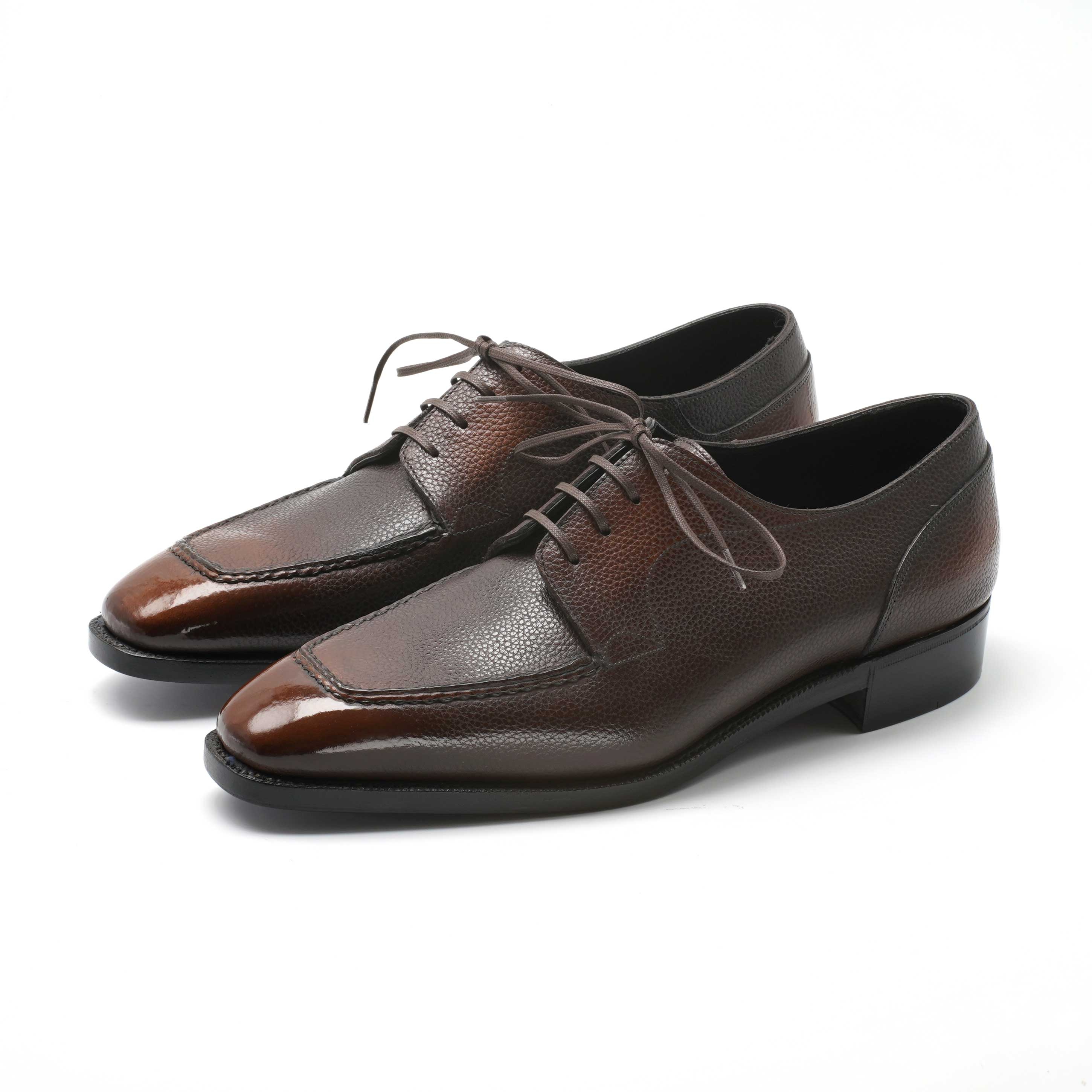 Tete Moc Toe Derby - Espresso Handmade Patina