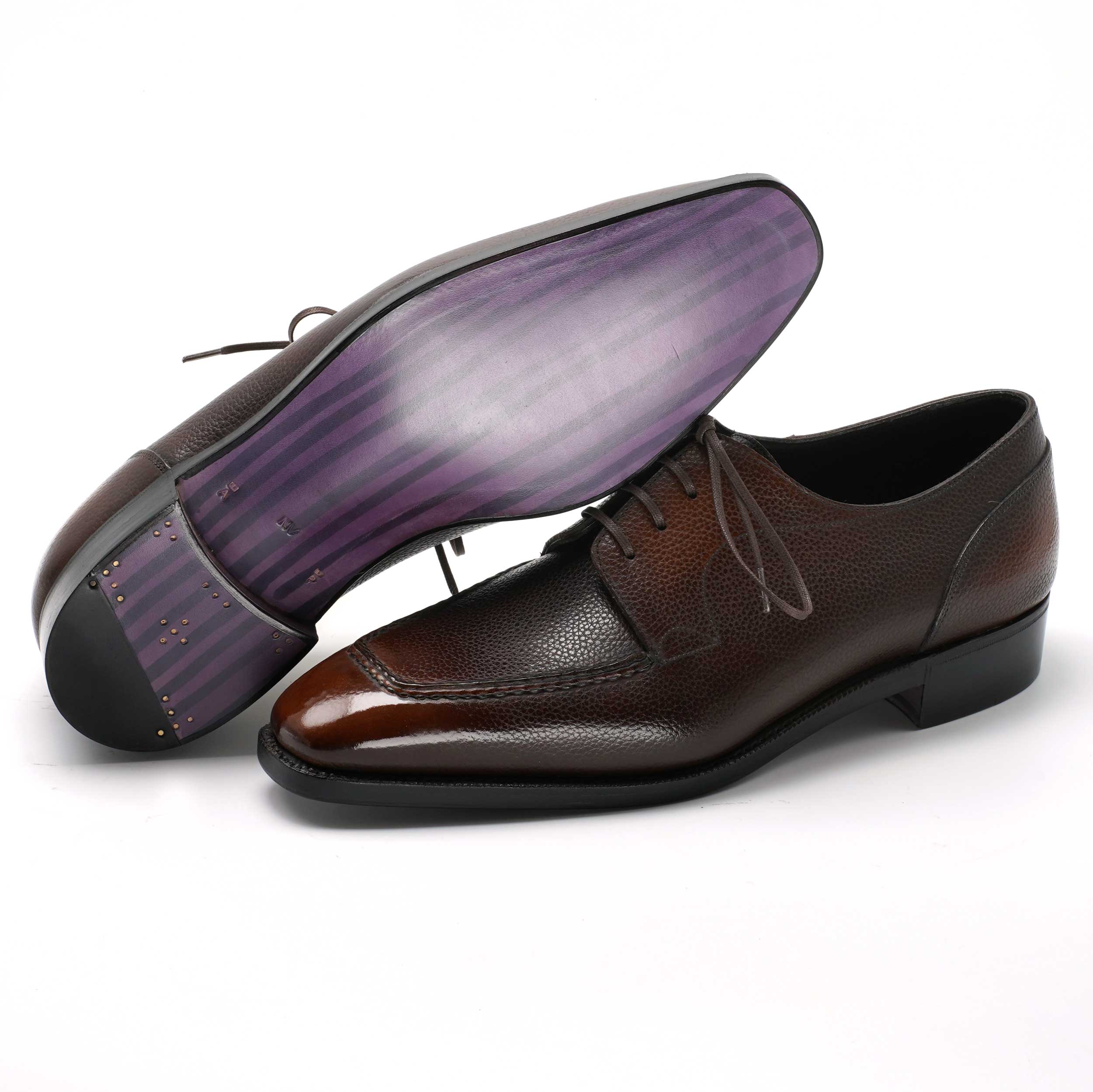 Tete Moc Toe Derby - Espresso Handmade Patina
