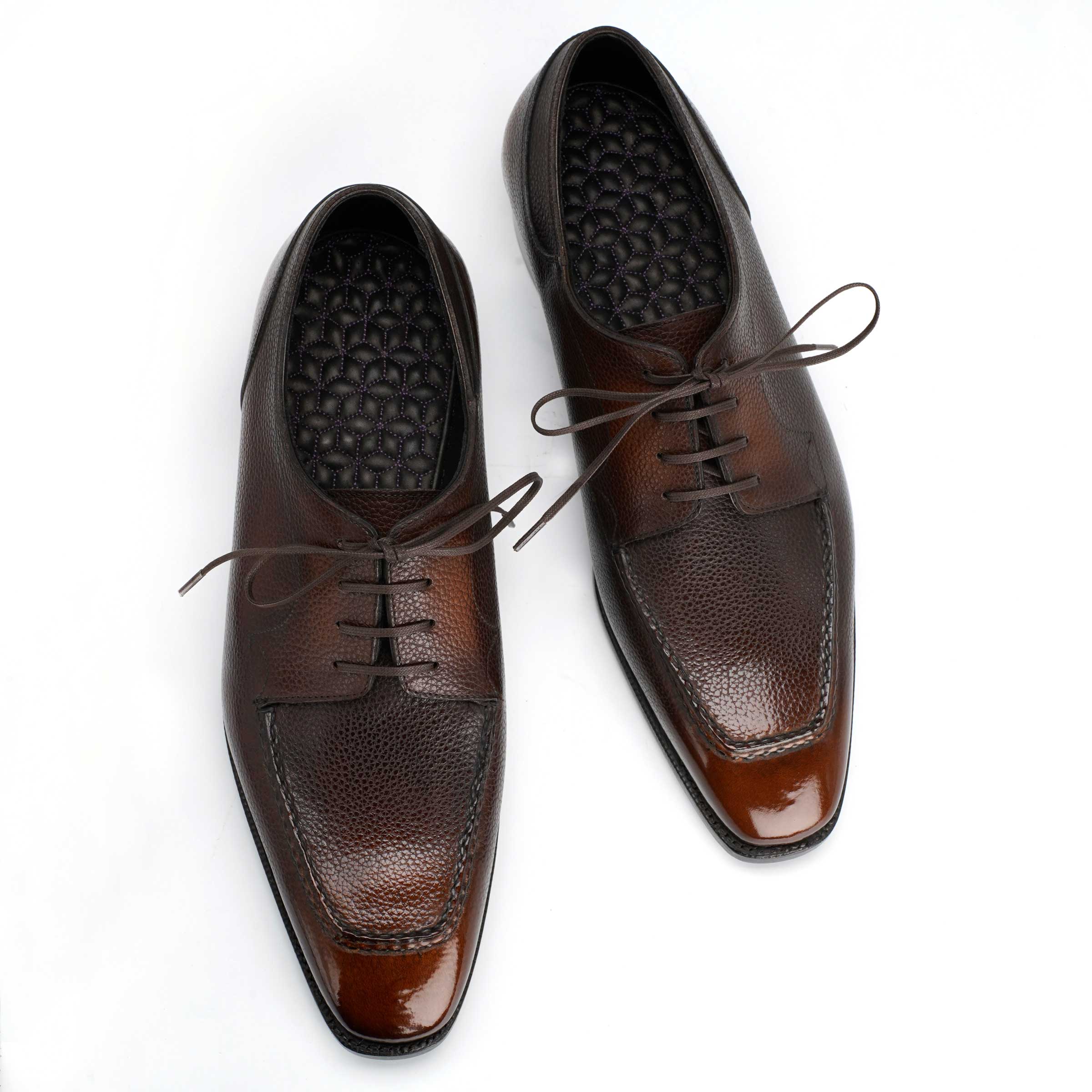 Tete Moc Toe Derby - Espresso Handmade Patina