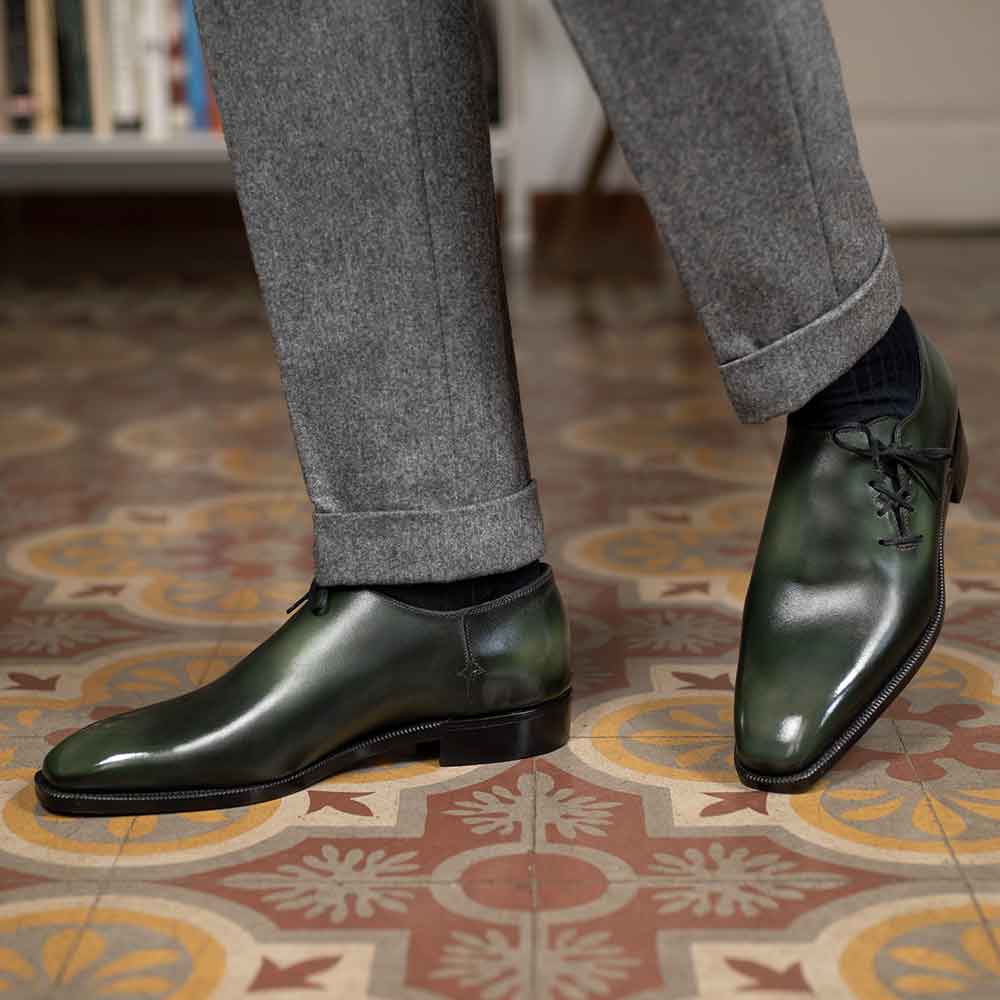 Wholecut Oxford Shoe - Antique Jade
