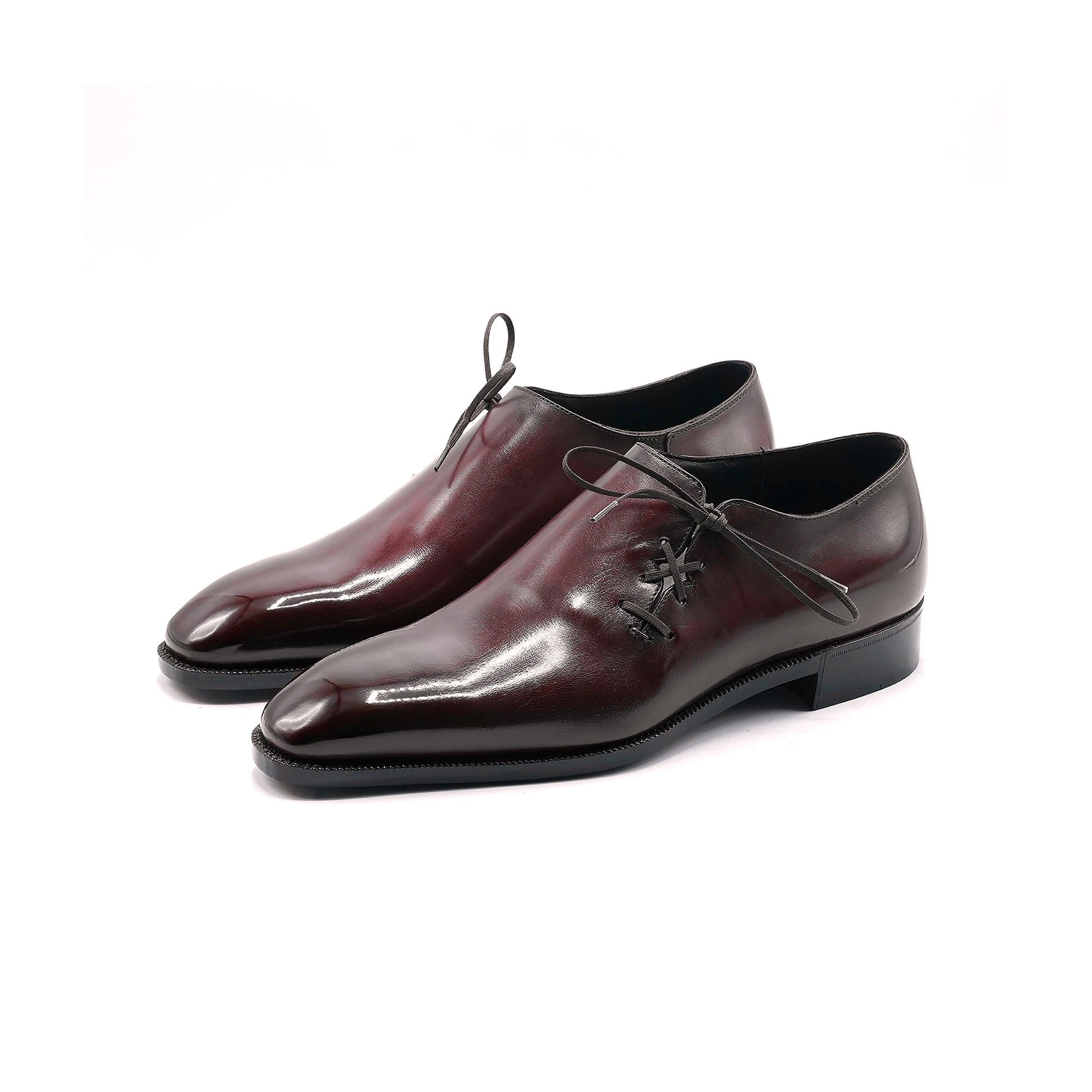 mens burgundy oxford dress shoes Paul Parkman Men's Burgundy Suede & Black Patent Oxfords (ID#17BUR85) EU 46