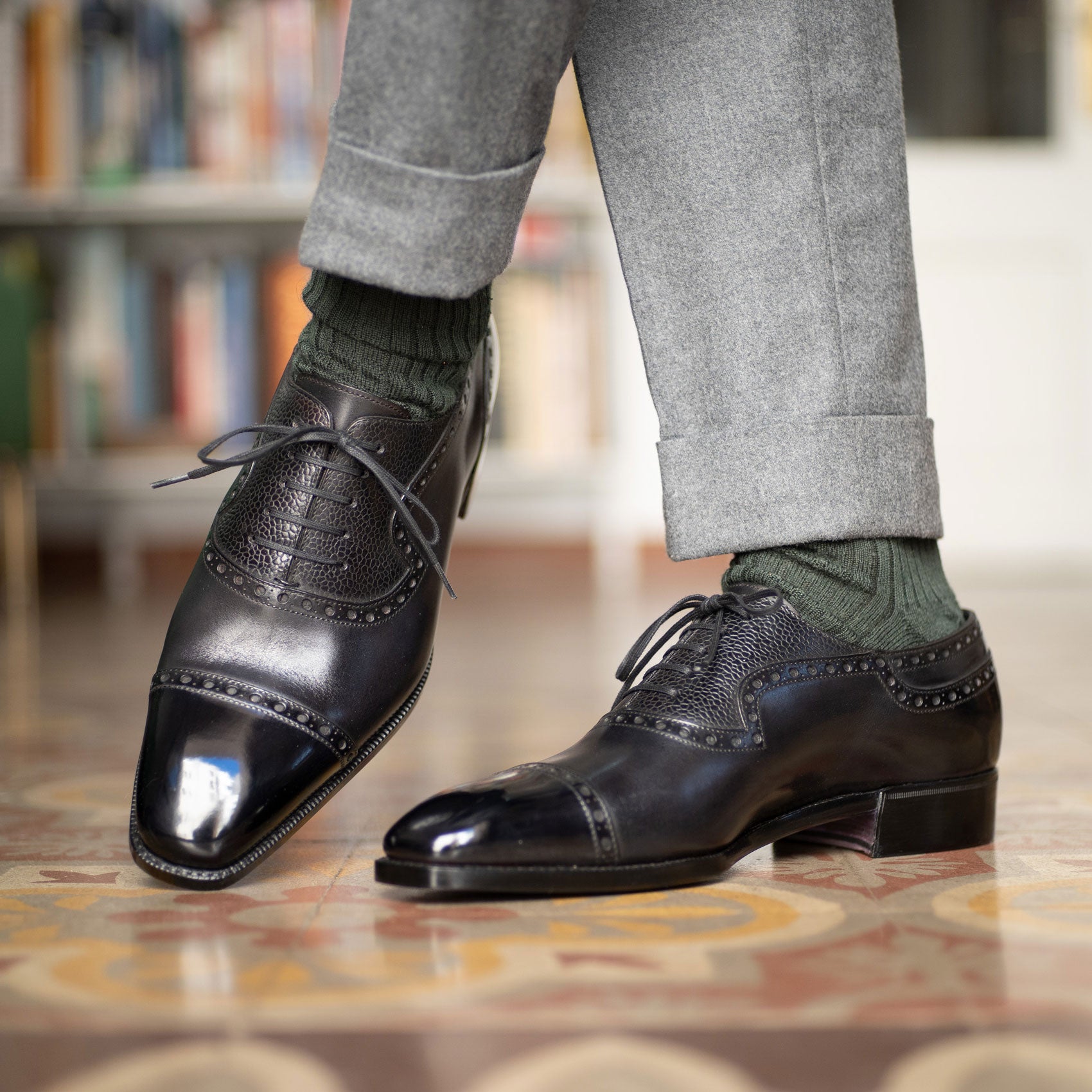 Andres Adelaide Full Brogue Oxford by Bespoke Shoemaker Norman Vilalta of Barcelona, Spain.