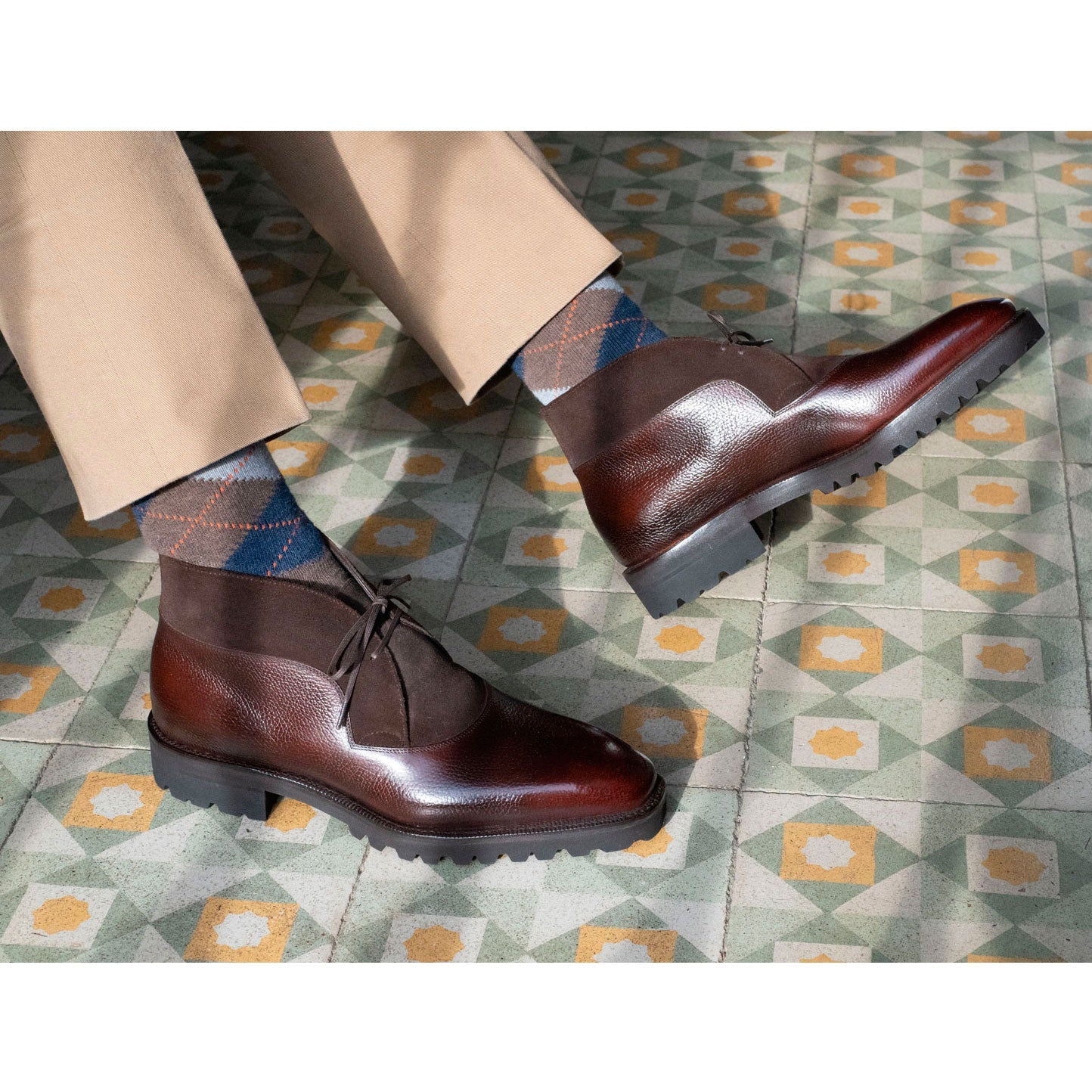Boulevardier Chukka Boot MTO (BUTTON SOLE) - Coffee Brown