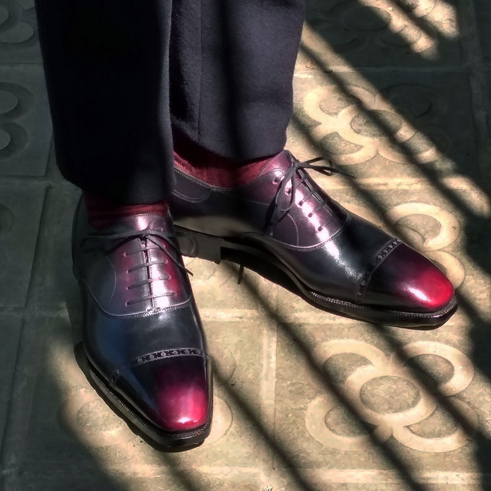 Mario Cap Toe Oxford Shoe by Norman Vilalta Men's Goodyear-welted Shoes in Barcelona, Spain