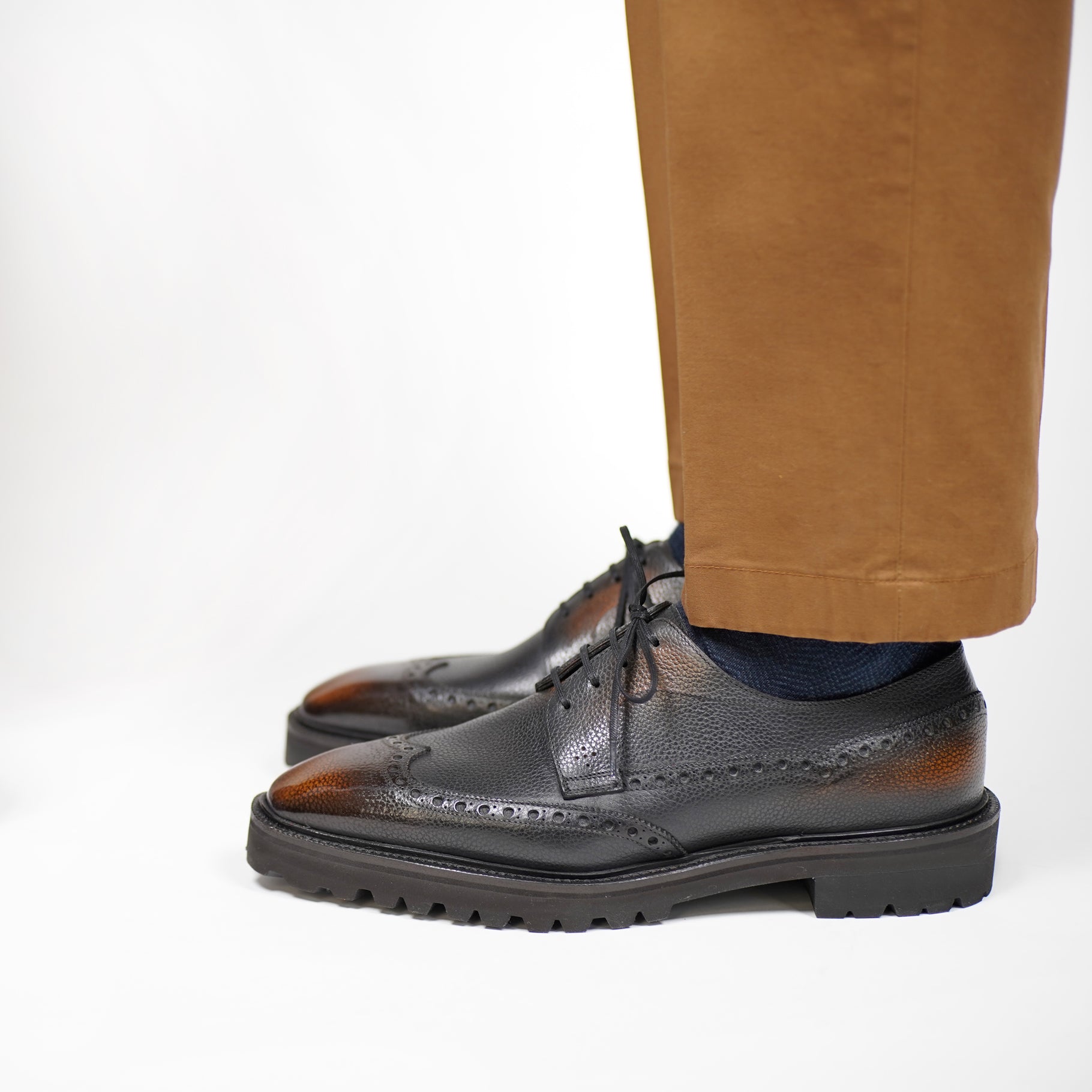 Coltrane Wingtip Derby by Norman Vilalta men's Goodyear-welted wingtip derby shoes in Barcelona, Spain