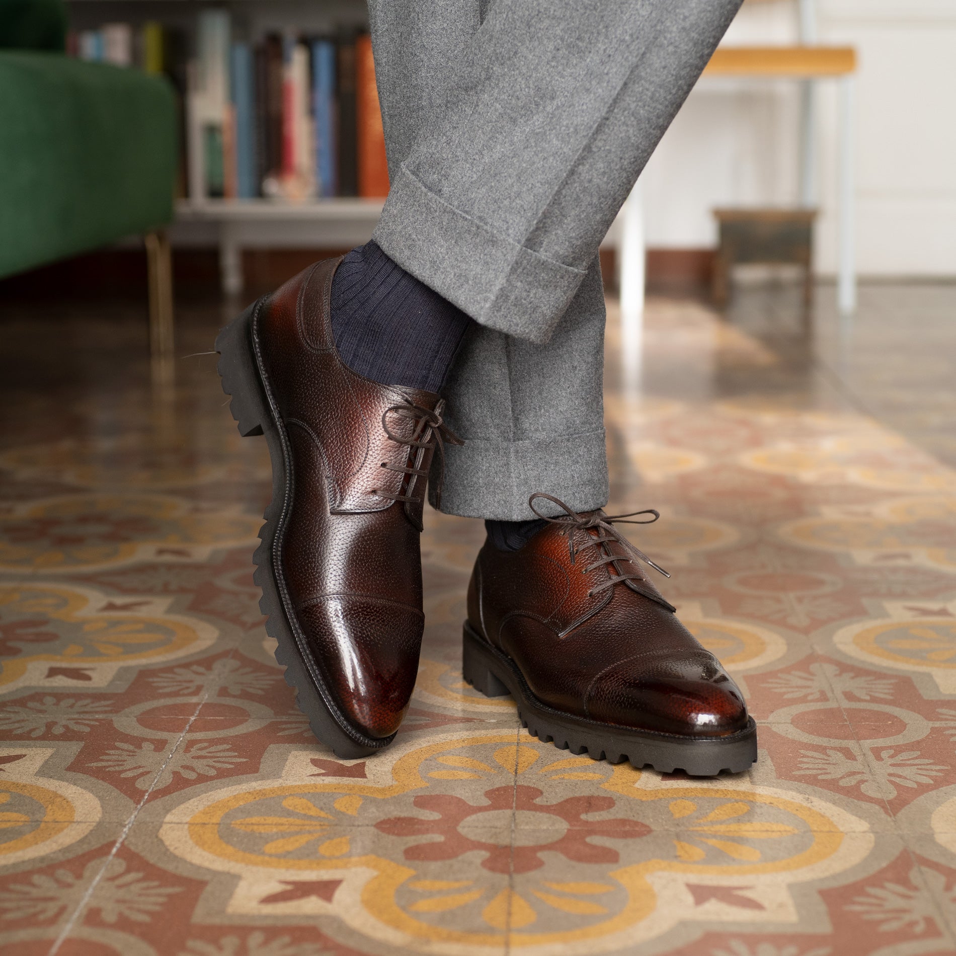 Frank Cap Toe Derby Boot by Norman Vilalta Bespoke Shoemakers