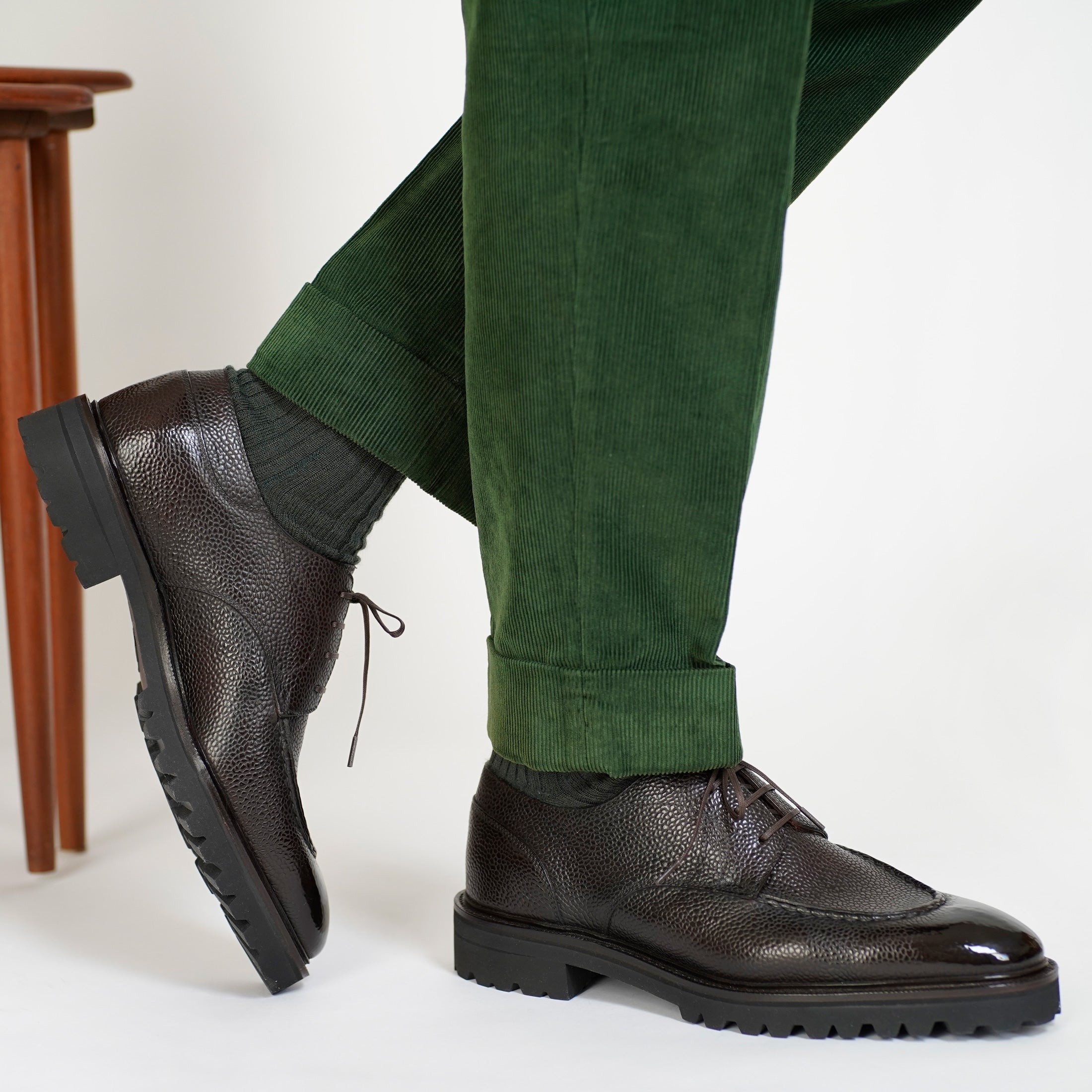 Gaspar U-tip Derby by Norman Vilalta men's Goodyear-welted derby shoes in Barcelona, Spain