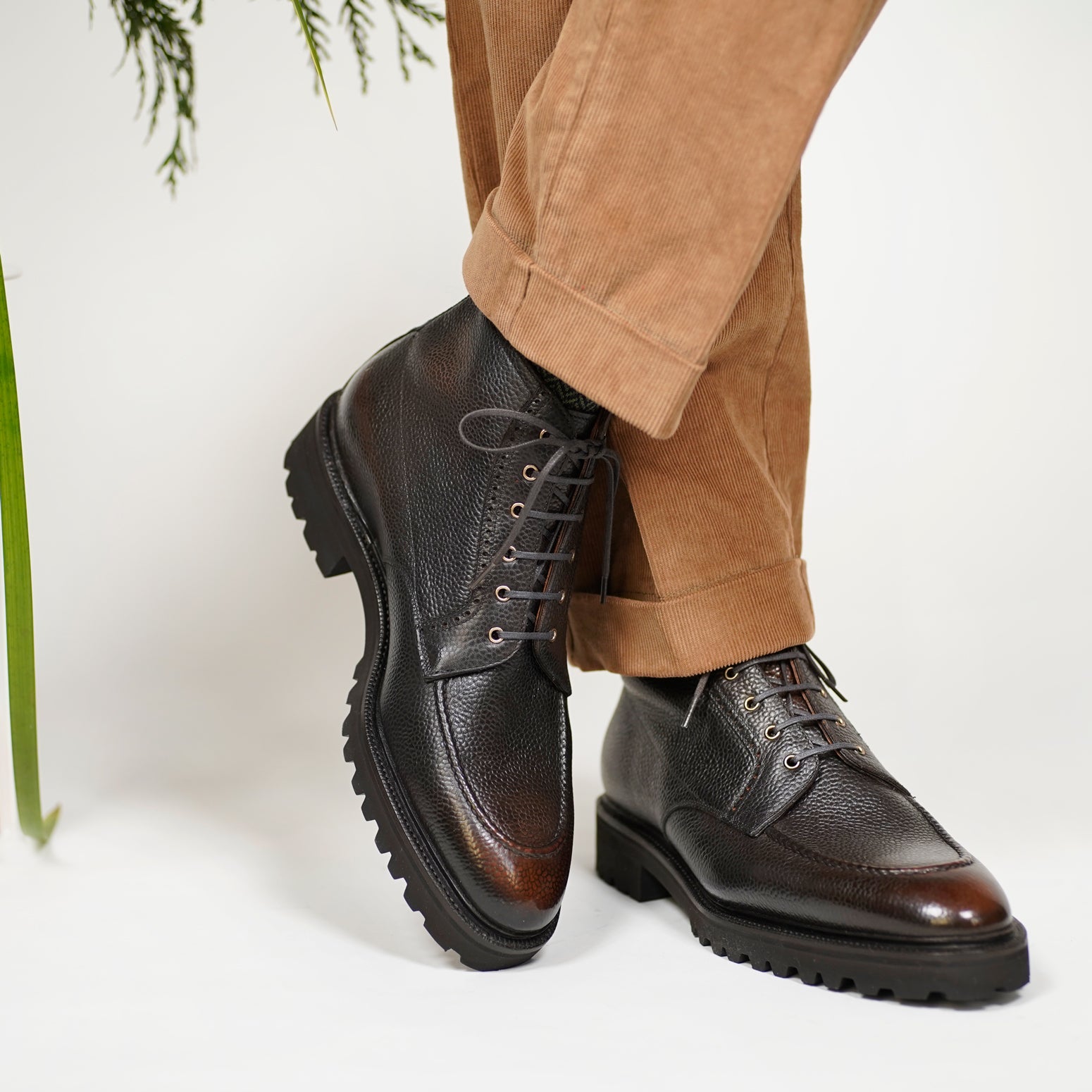 Haring Moc Toe Derby Boot by Norman Vilalta Men’s Derby Boots in Barcelona, Spain