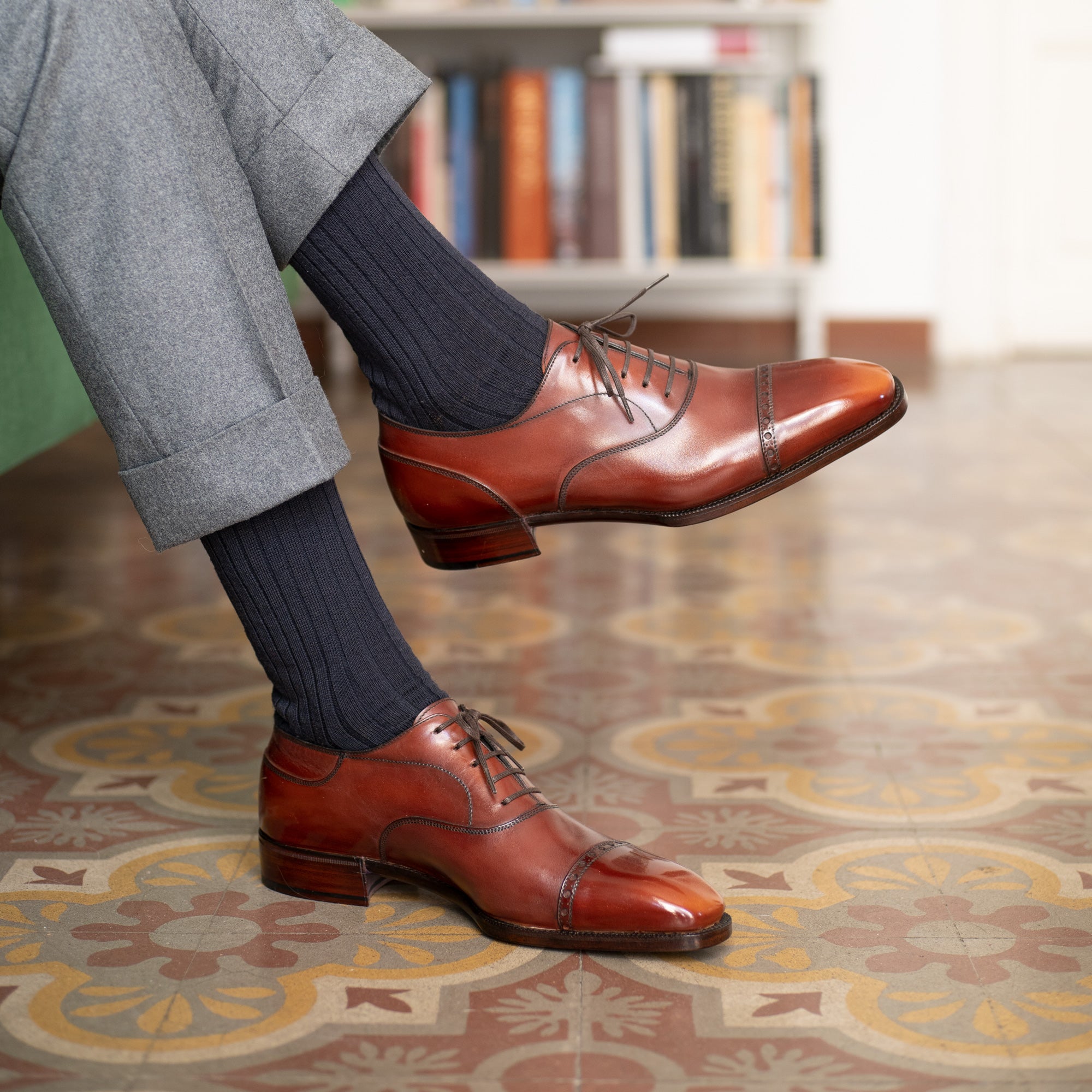 Mario Cap Toe Oxford Shoe by Norman Vilalta Men's Goodyear-welted Shoes in Barcelona, Spain