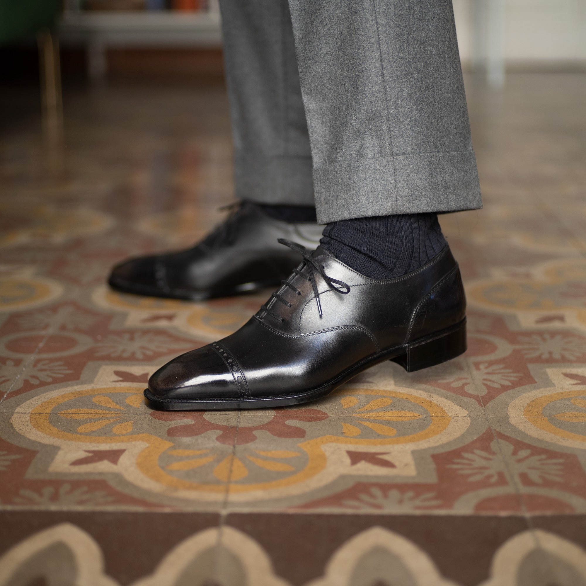 Mario Cap Toe Oxford Shoe by Norman Vilalta Men's Goodyear-welted Shoes in Barcelona, Spain