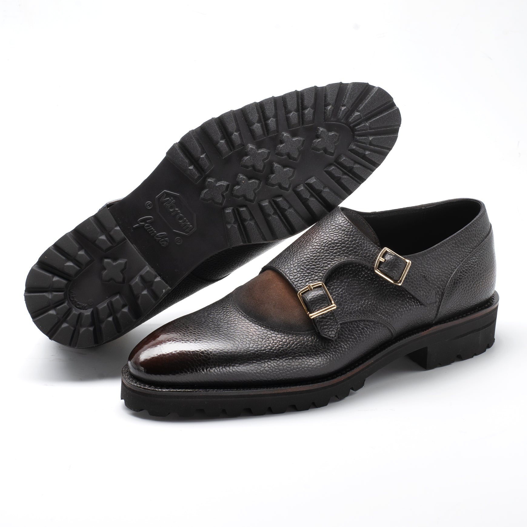 Miquel Decon Double Monk by Norman Vilalta Men’s Goodyear-welted Monk Strap Shoes in Barcelona, Spain