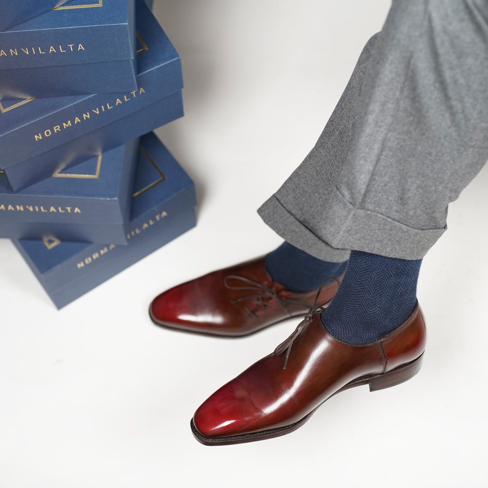 Wholecut Oxford by Norman Vilalta men's Goodyear-welted wholecut shoes in Barcelona, Spain