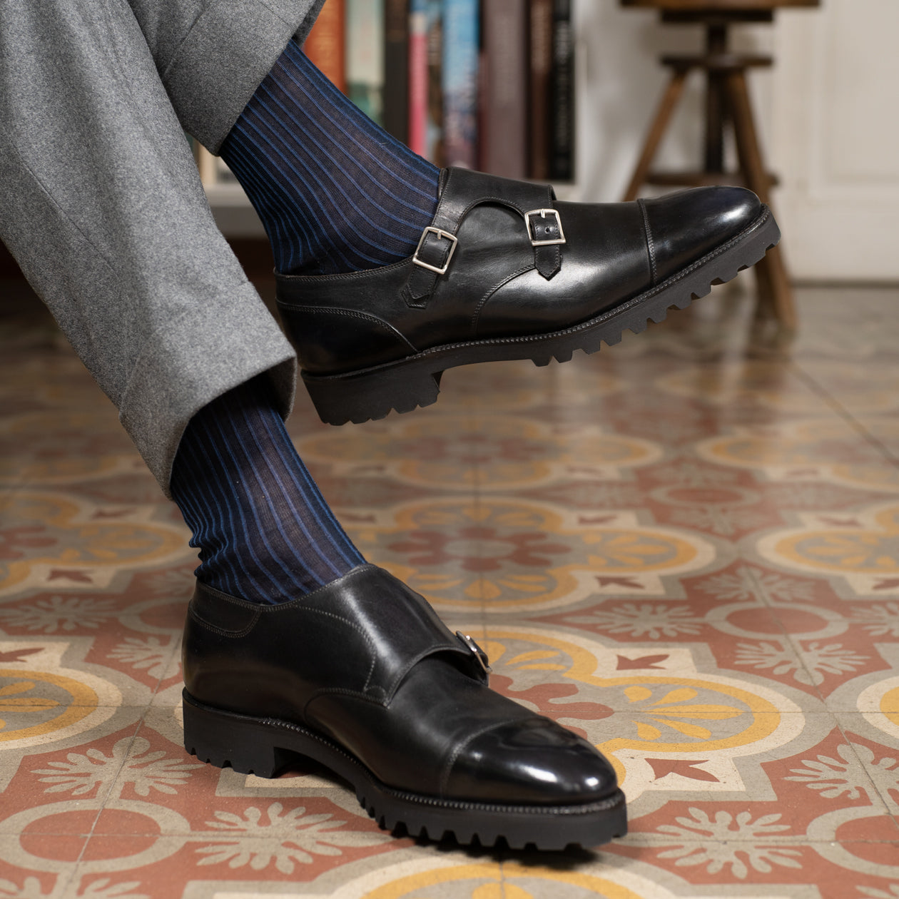 Joseph Double Monk Shoe by Norman Vilalta Goodyear-welted monk straps shoes in Barcelona, Spain