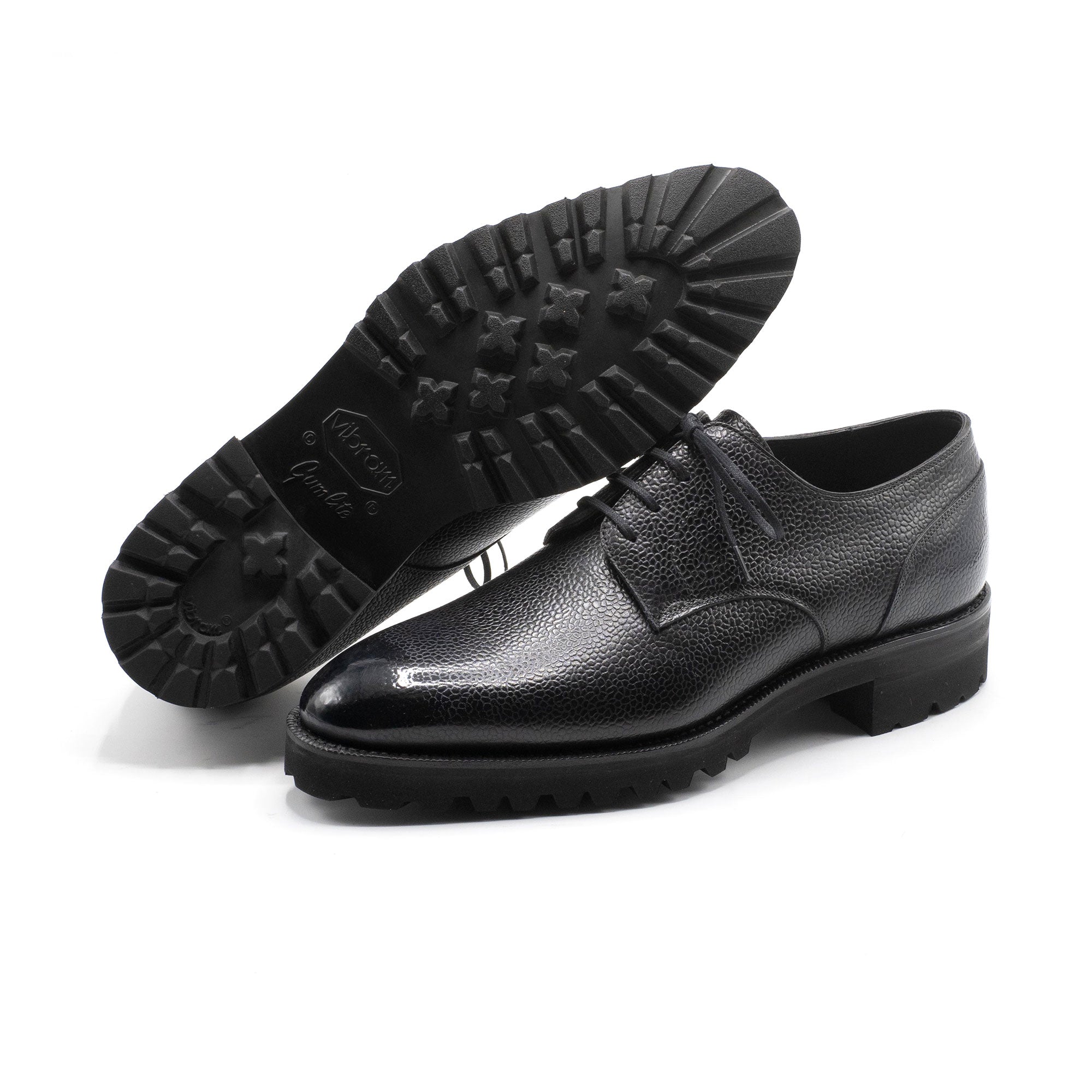 y.様Archive Pointed Toe Derby Shoes Men's Derby Simple Shoe Onyx | Norman Vilalta Bespoke Shoemakers