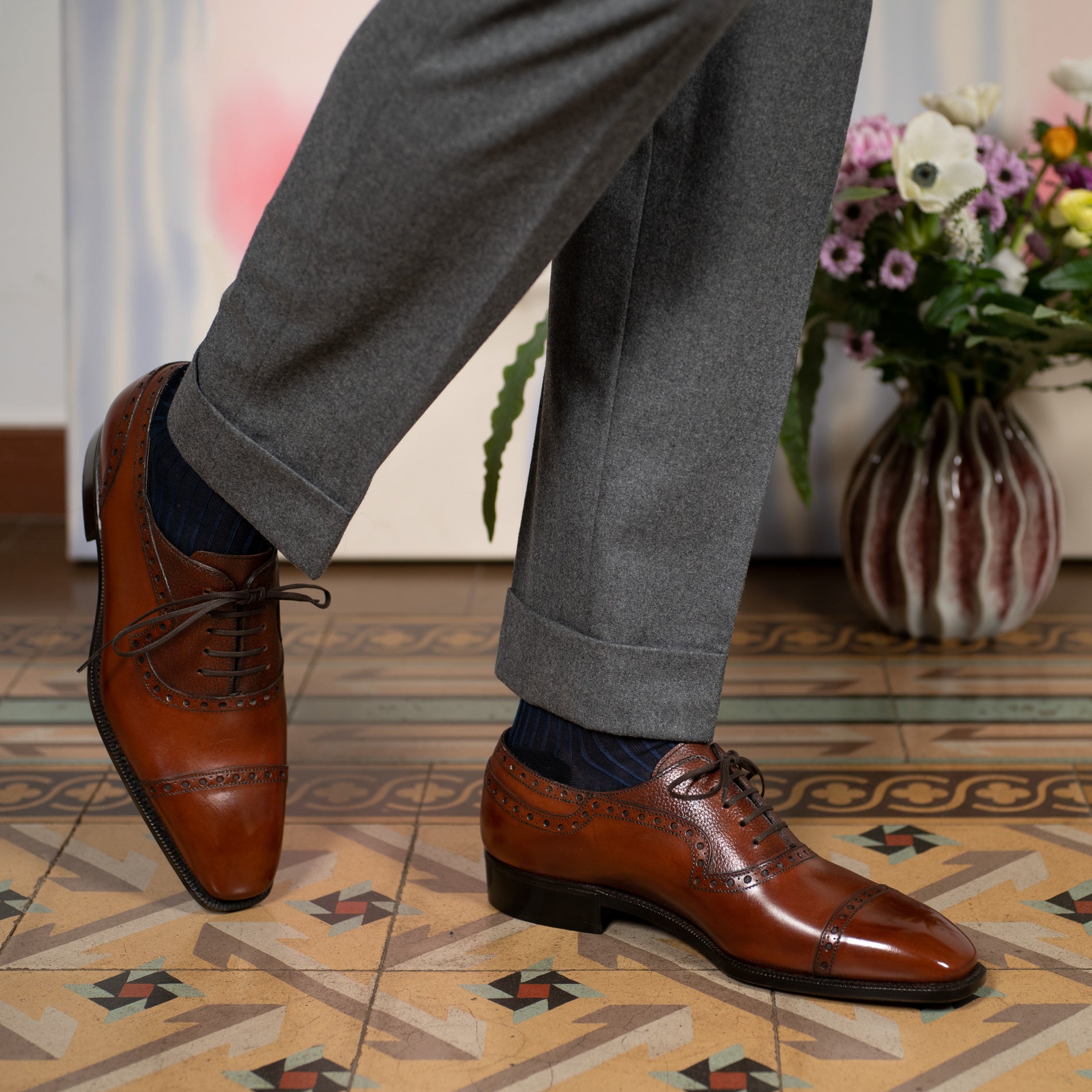 Andres Adelaide Oxford Chestnut Handmade Patina