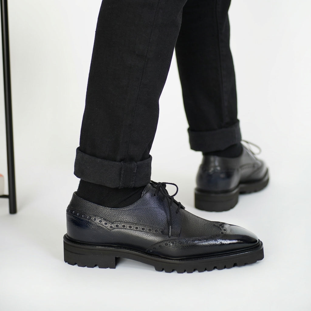 Coltrane Wingtip Derby by Norman Vilalta men's Goodyear-welted wingtip derby shoes in Barcelona, Spain